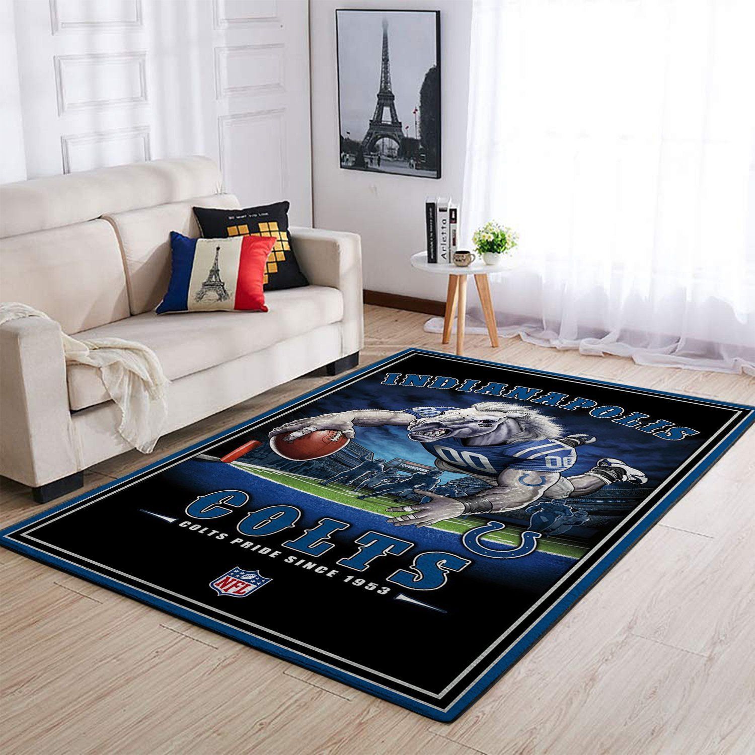 Indianapolis Colts Nfl Team Pride Nice Gift Home Decor Rectangle Area Rug - Indoor Outdoor Rugs