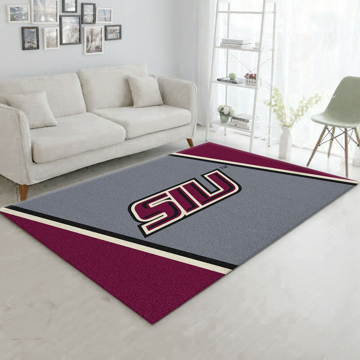 College Spirit Southern Illinois Sport Area Rug Carpet Team Logo Family Gift US Decor - Indoor Outdoor Rugs