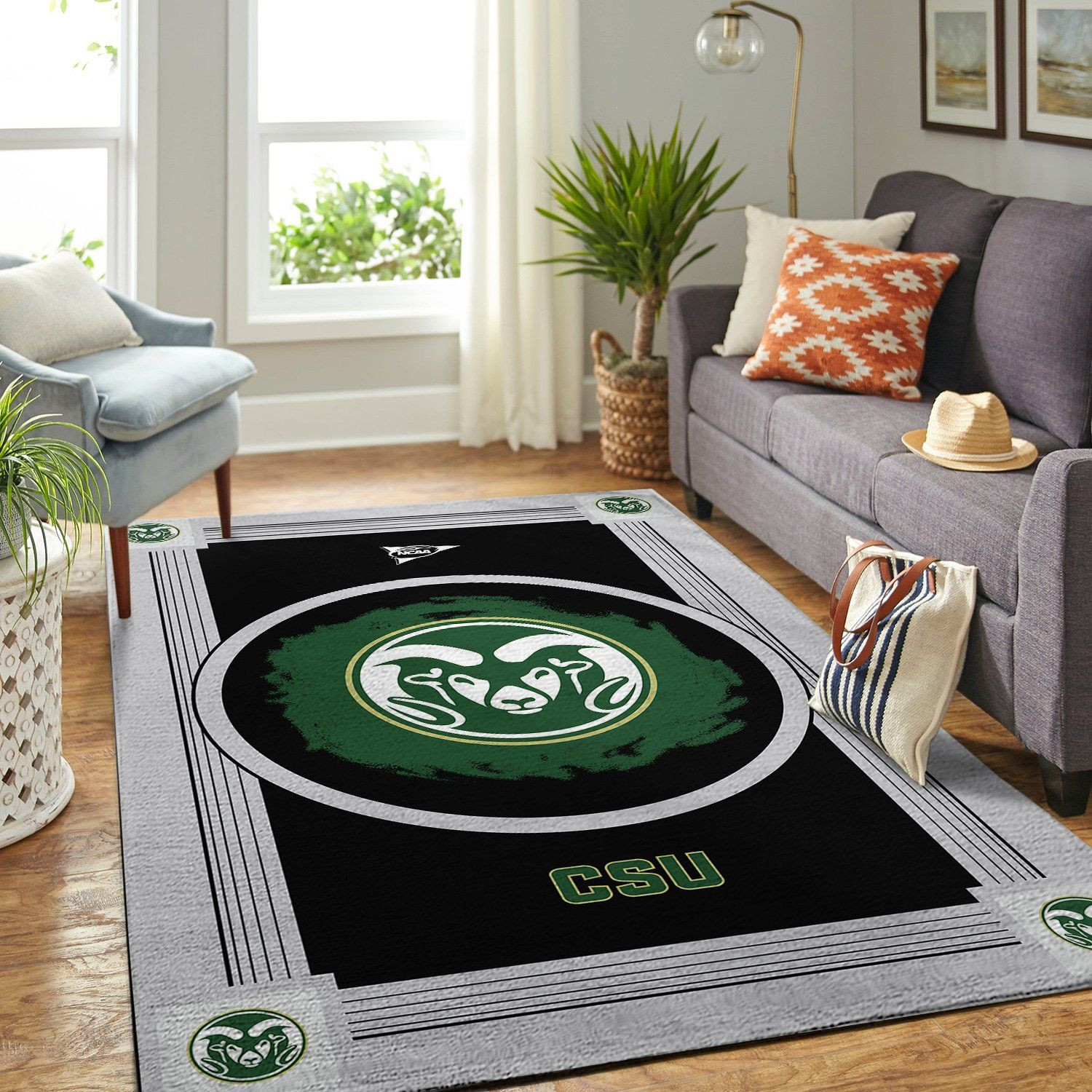 Colorado State Rams Ncaa Team Logo Nice Gift Home Decor Rectangle Area Rug - Indoor Outdoor Rugs