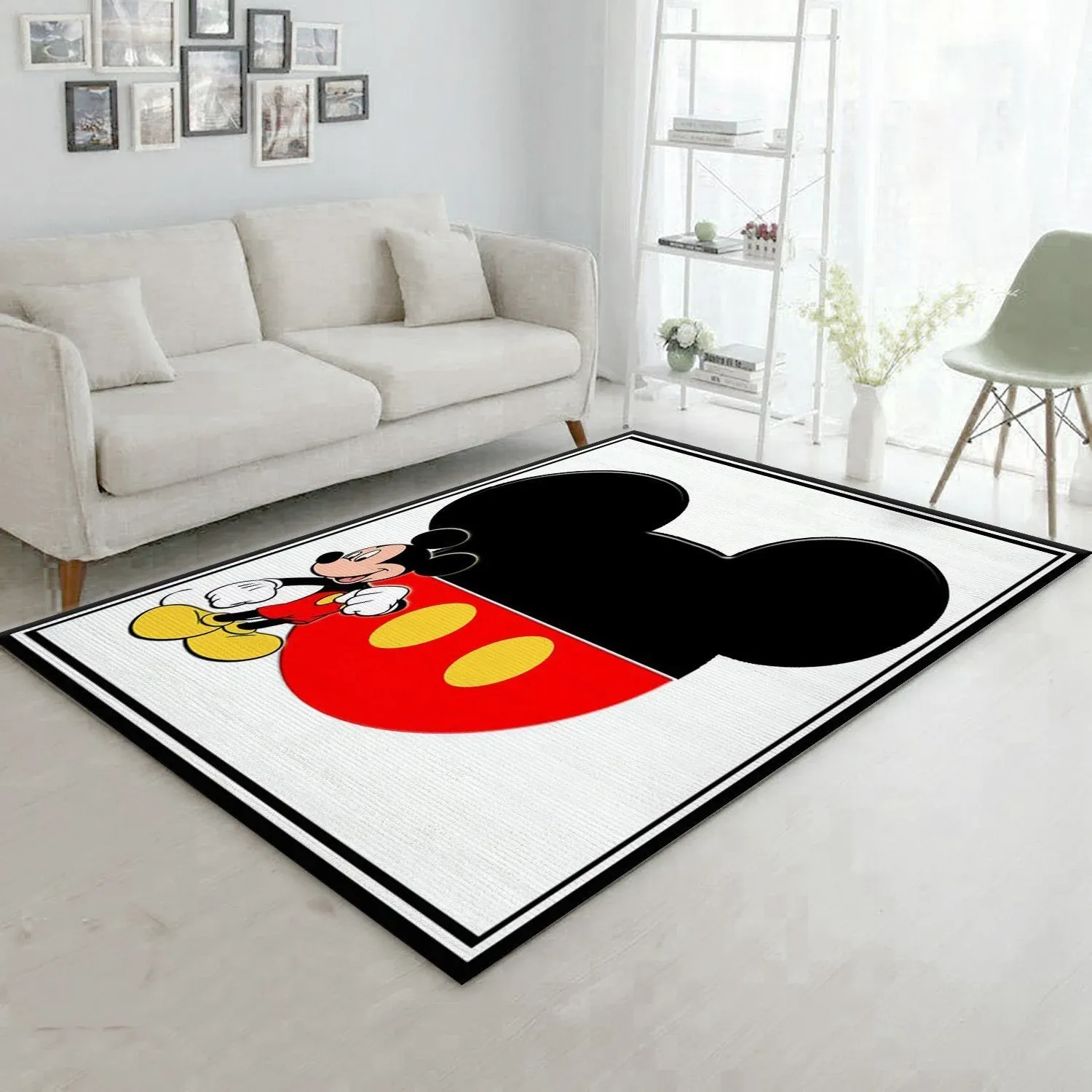 Mickey Mouse Head Pattern4 Area Rug For Christmas, Living room and bedroom Rug, US Gift Decor - Indoor Outdoor Rugs