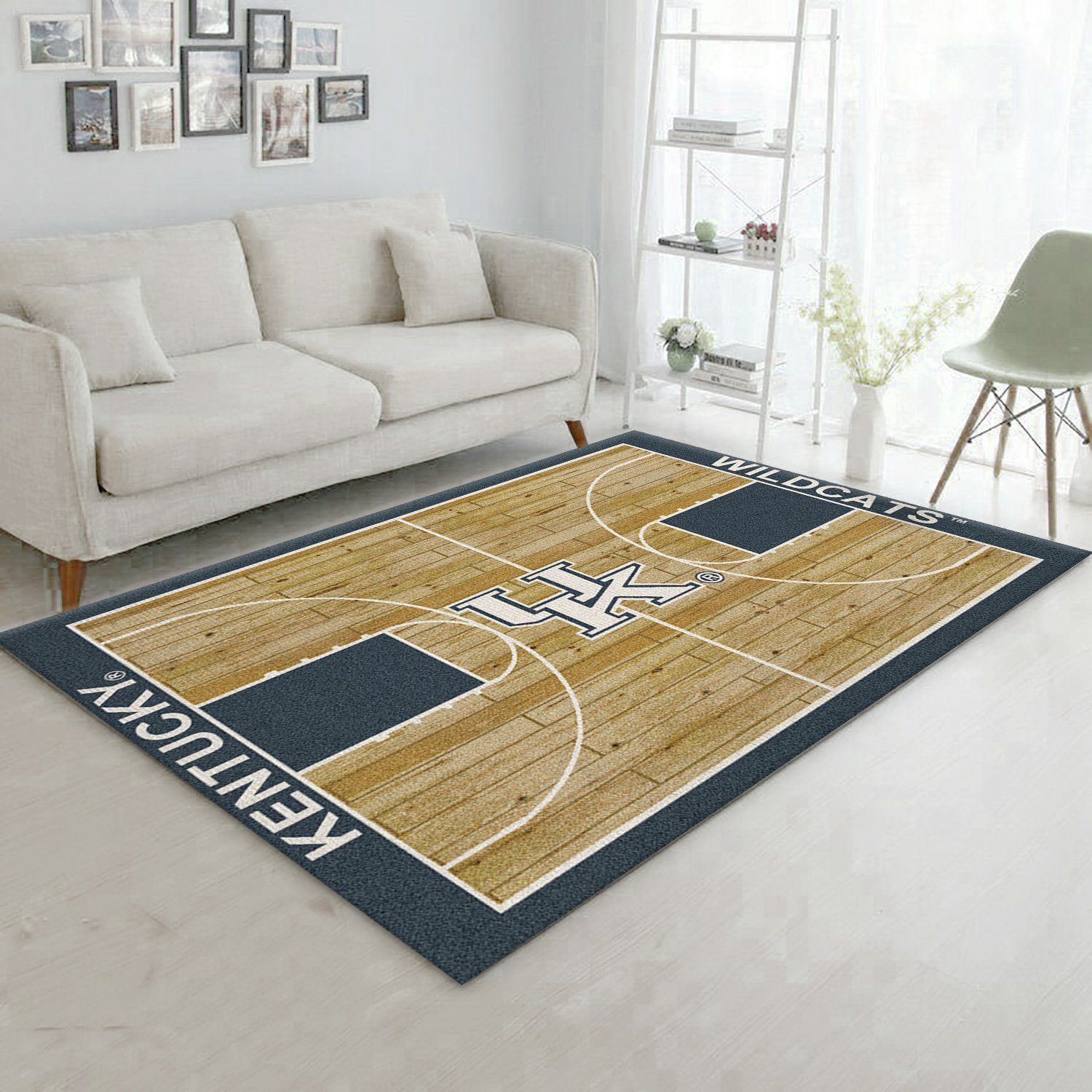 College Home Court Kentucky Basketball Team Logo Area Rug, Kitchen Rug, Christmas Gift US Decor - Indoor Outdoor Rugs