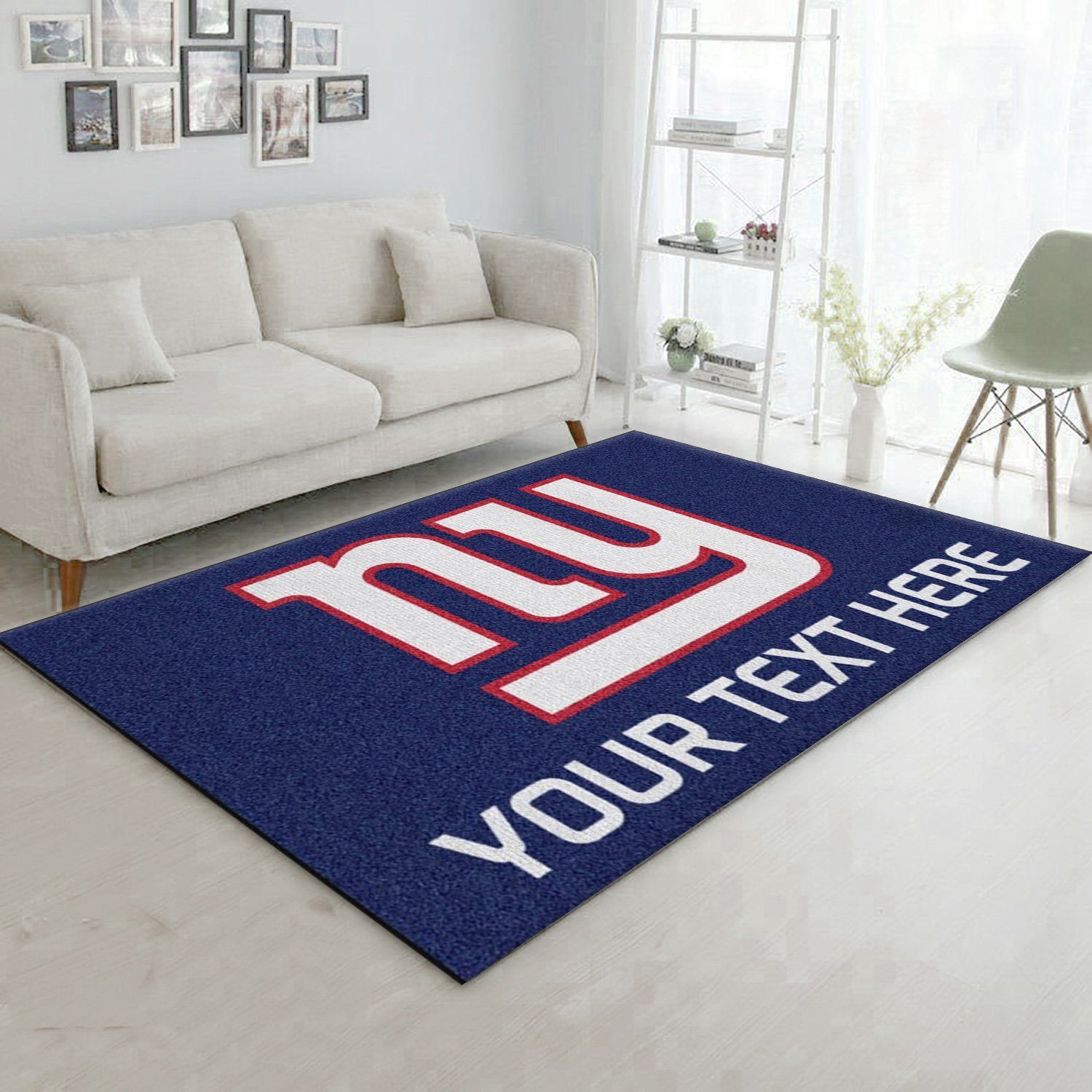 Customizable New York Giants Personalized Accent Rug NFL Team Logos Area Rug, Bedroom, Christmas Gift US Decor - Indoor Outdoor Rugs