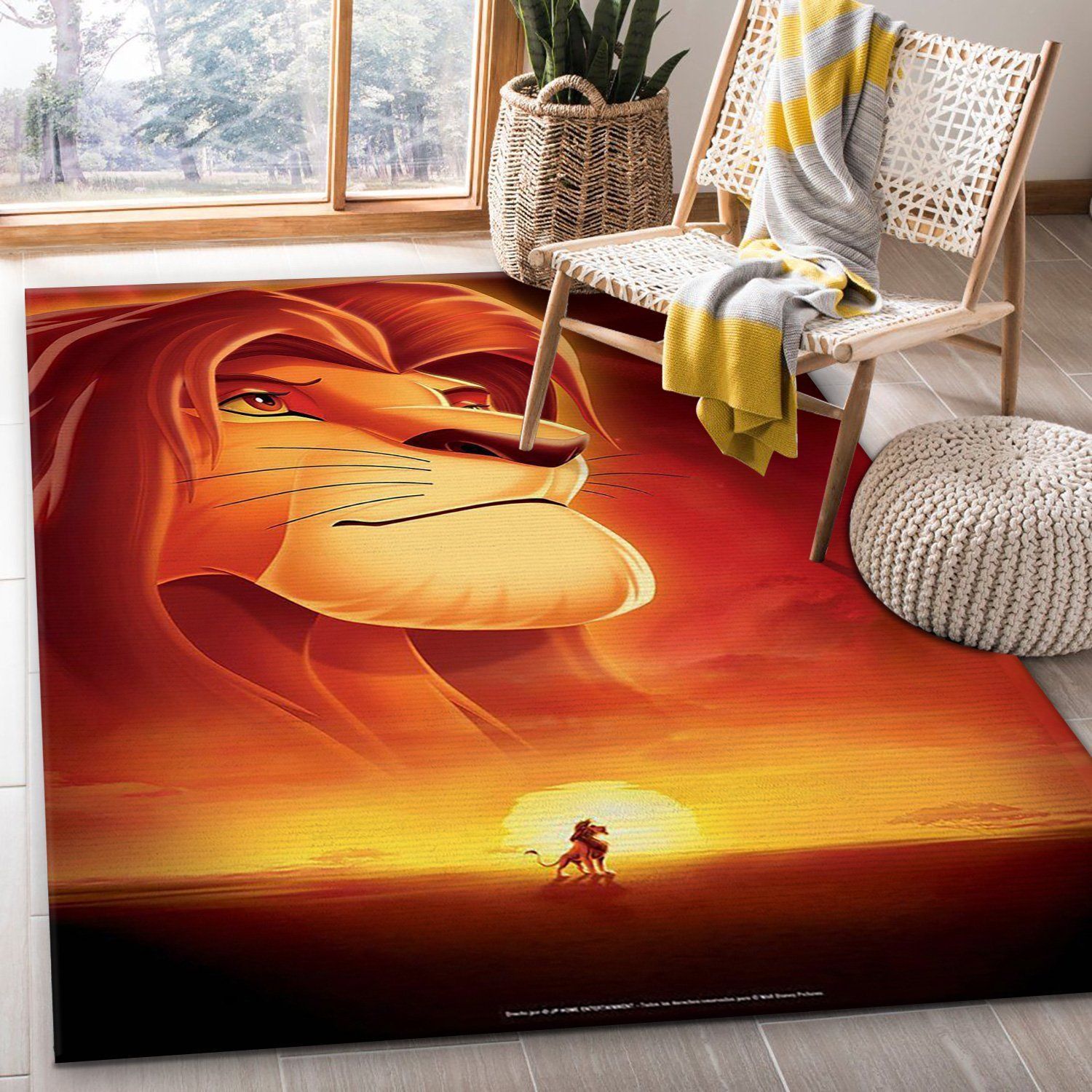 Posteres Lion King Disney Area Rug, Bedroom, Family Gift US Decor - Indoor Outdoor Rugs