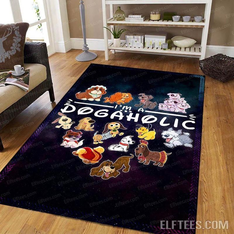 Disney Dogs Characters Lovers Dogaholic Living Room Area Rug Carpet,  Kitchen Rug,  Floor Decor - Indoor Outdoor Rugs