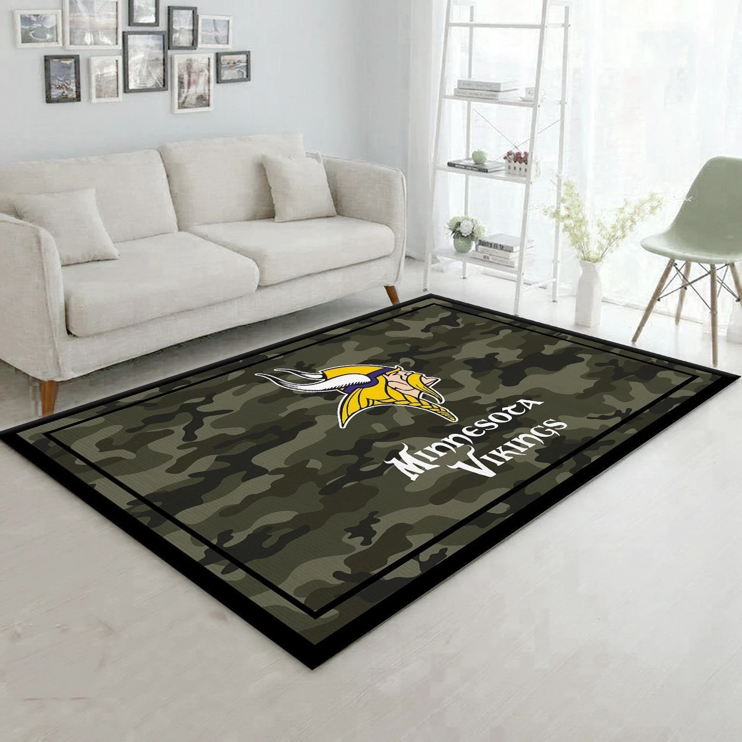 Minnesota Vikings Nfl Rug Room Carpet Sport Custom Area Floor Home Decor V3 - Indoor Outdoor Rugs