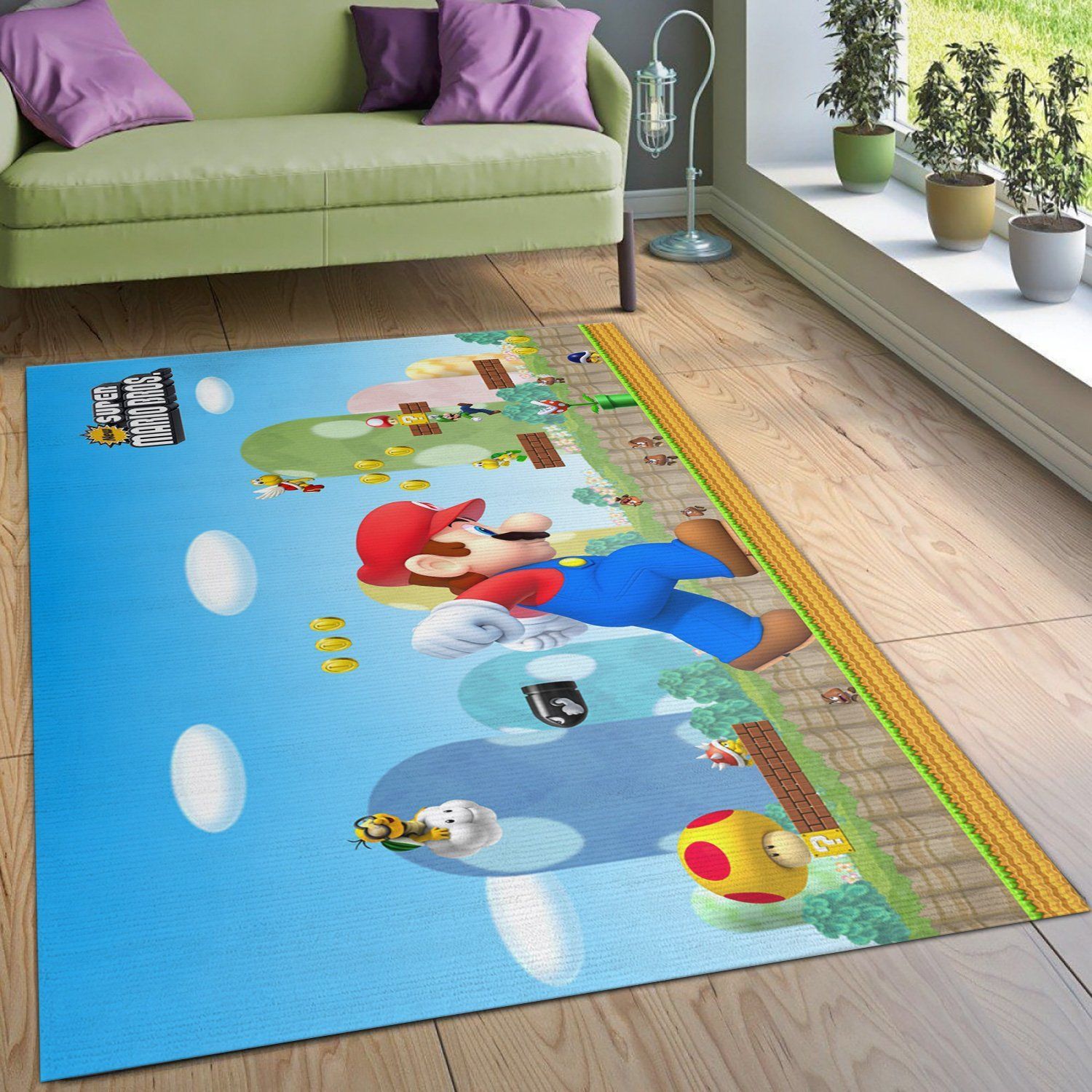 Mario Ver5 Area Rug For Christmas Living Room Rug Christmas Gift US Decor - Indoor Outdoor Rugs