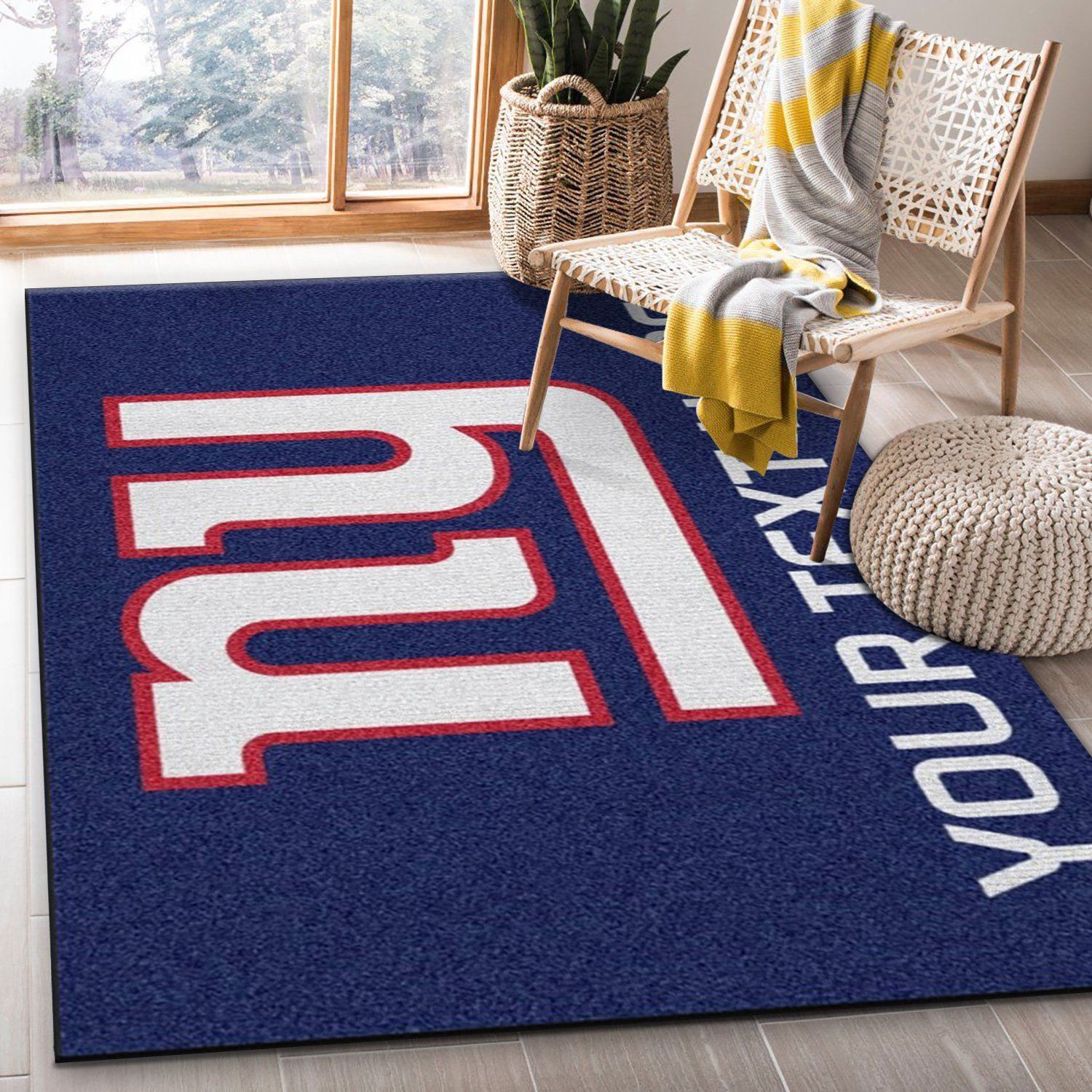 Customizable New York Giants Personalized Accent Rug NFL Team Logos Area Rug, Bedroom, Christmas Gift US Decor - Indoor Outdoor Rugs