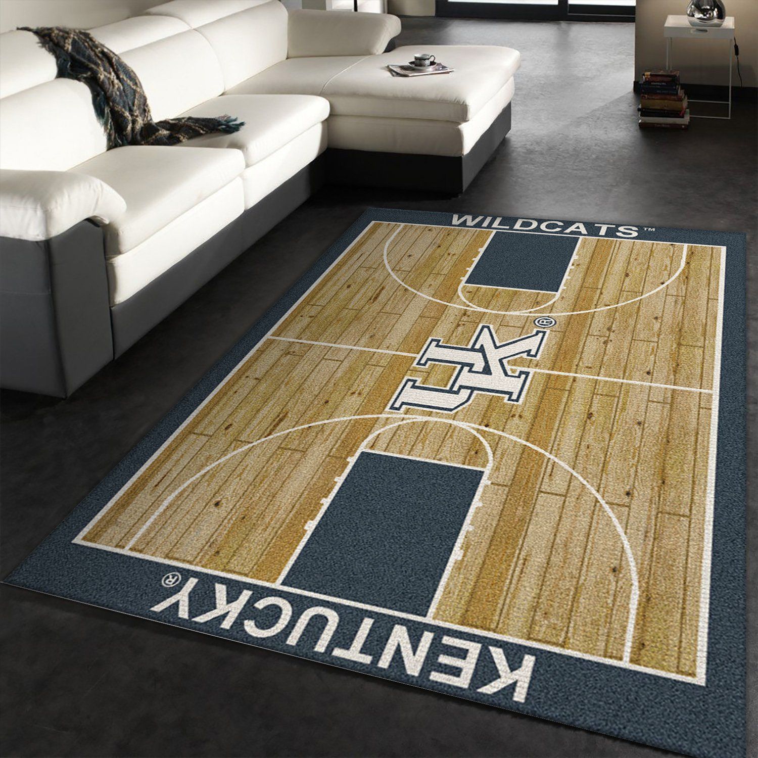 College Home Court Kentucky Basketball Team Logo Area Rug, Kitchen Rug, Christmas Gift US Decor - Indoor Outdoor Rugs