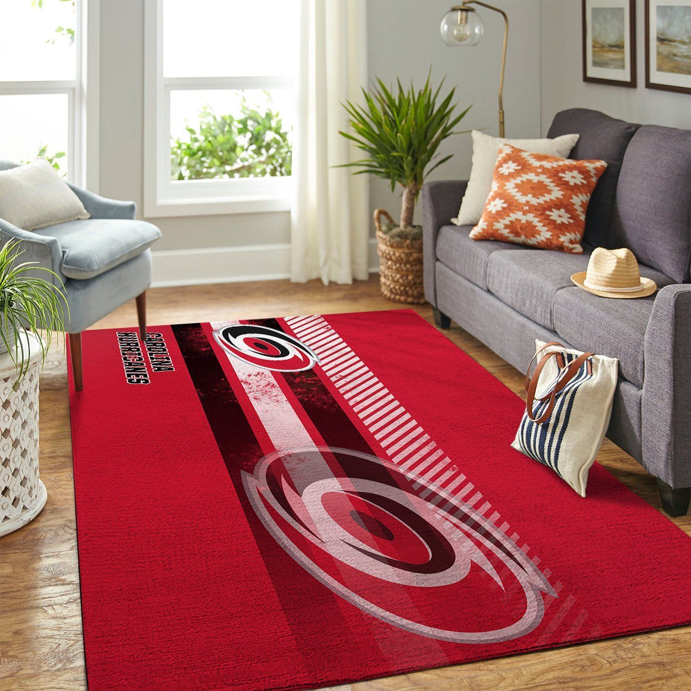 Carolina Hurricanes Nhl Team Logo Nice Gift Home Decor Rectangle Area Rug - Indoor Outdoor Rugs