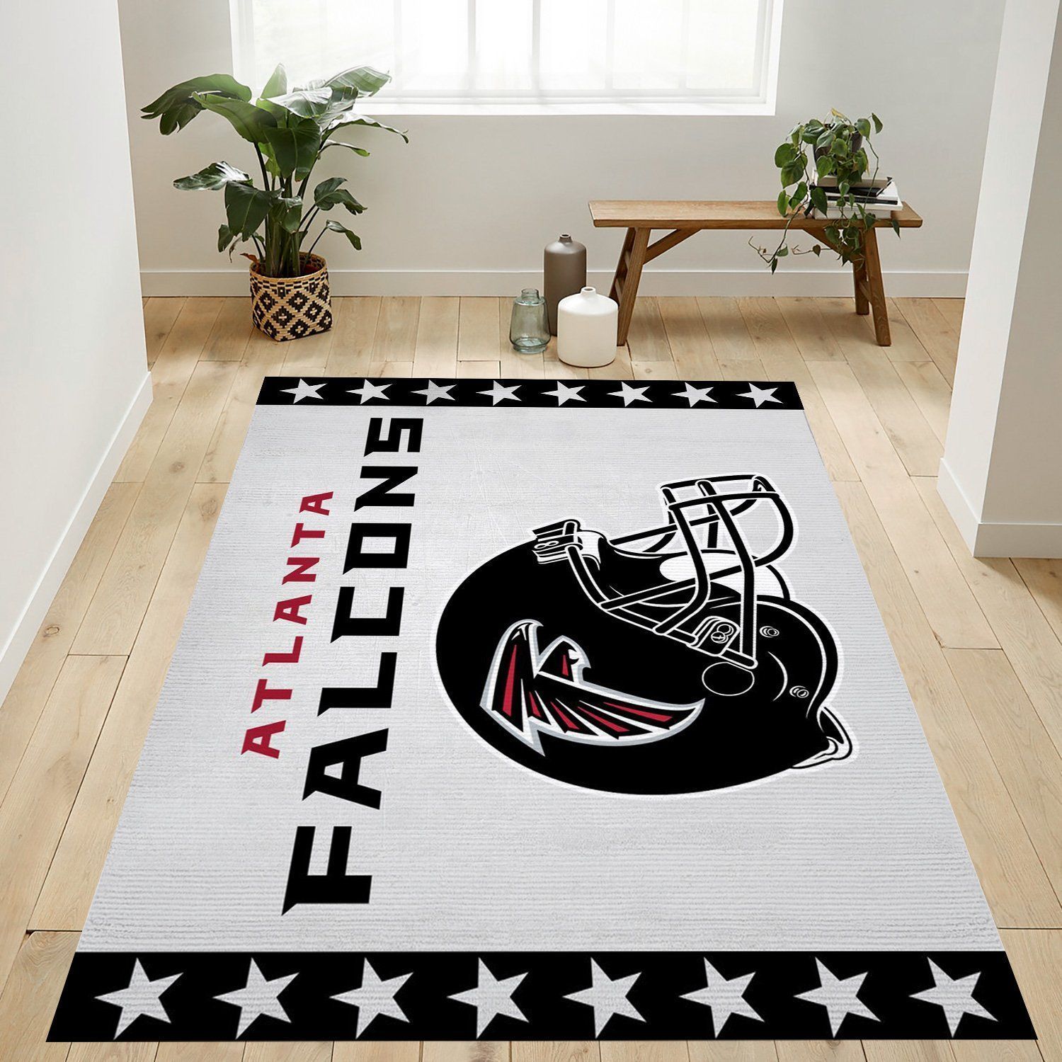 Atlanta Falcons Helmet Nfl Area Rug Bedroom Rug US Gift Decor - Indoor Outdoor Rugs