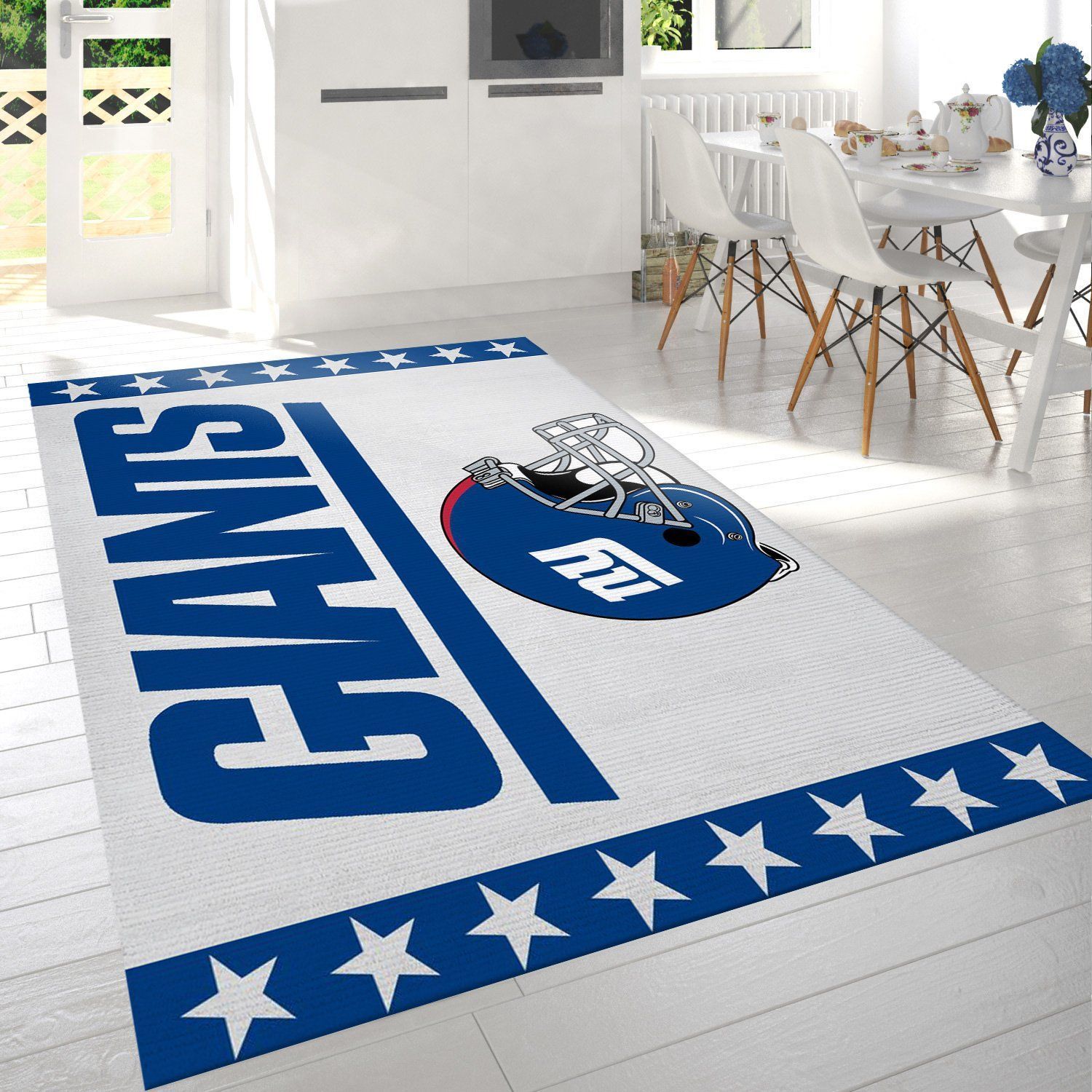 New York Giants Helmet Nfl Logo Area Rug For Gift Bedroom Rug US Gift Decor - Indoor Outdoor Rugs