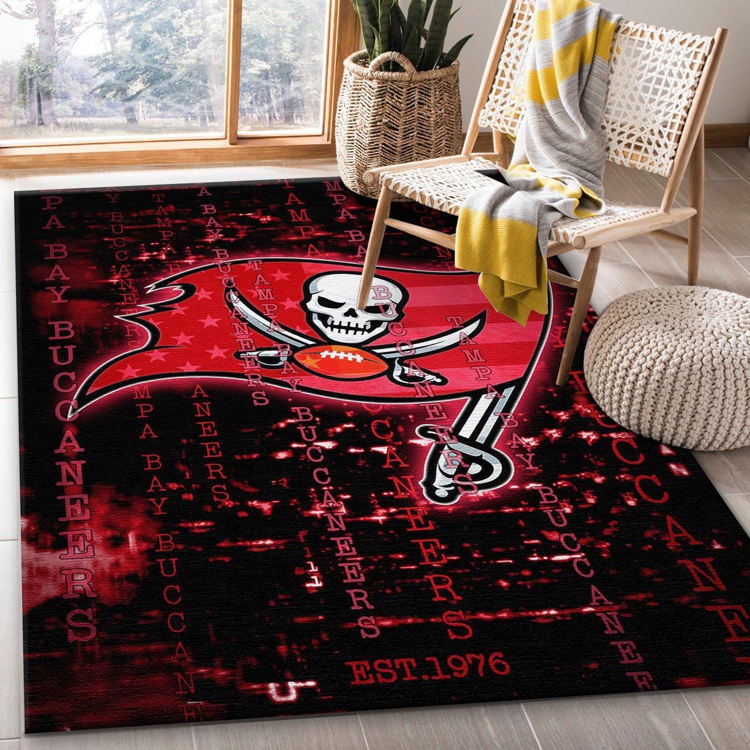 Tampa Bay Buccaneers Nfl Rug Living Room Rug US Gift Decor - Indoor Outdoor Rugs