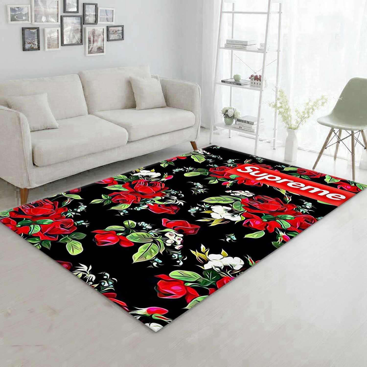 Supreme Rose V10 Area Rug Living Room Rug Home Decor Floor Decor - Indoor Outdoor Rugs