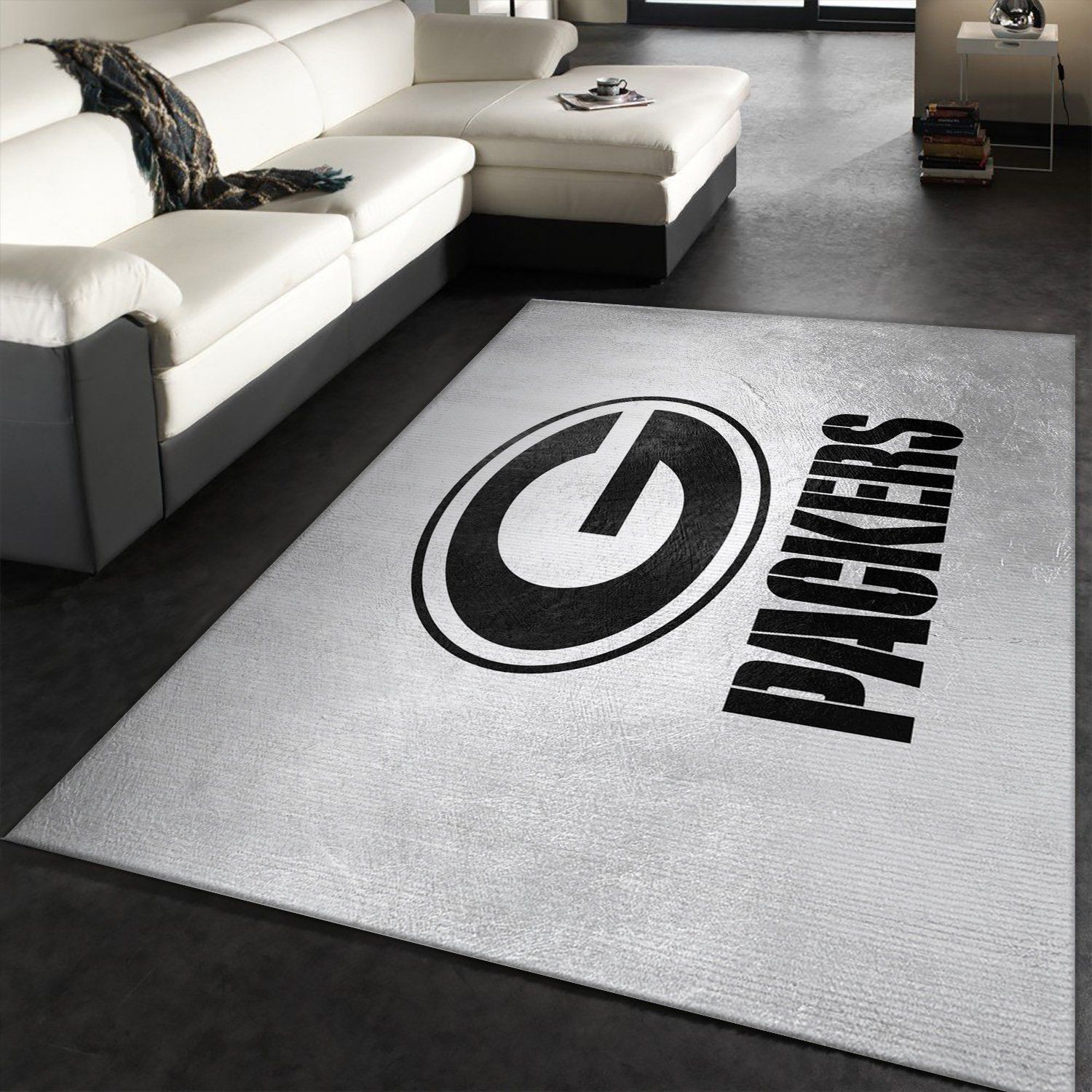 Green Bay Packers Silver NFL Area Rug Carpet, Bedroom, Christmas Gift US Decor - Indoor Outdoor Rugs