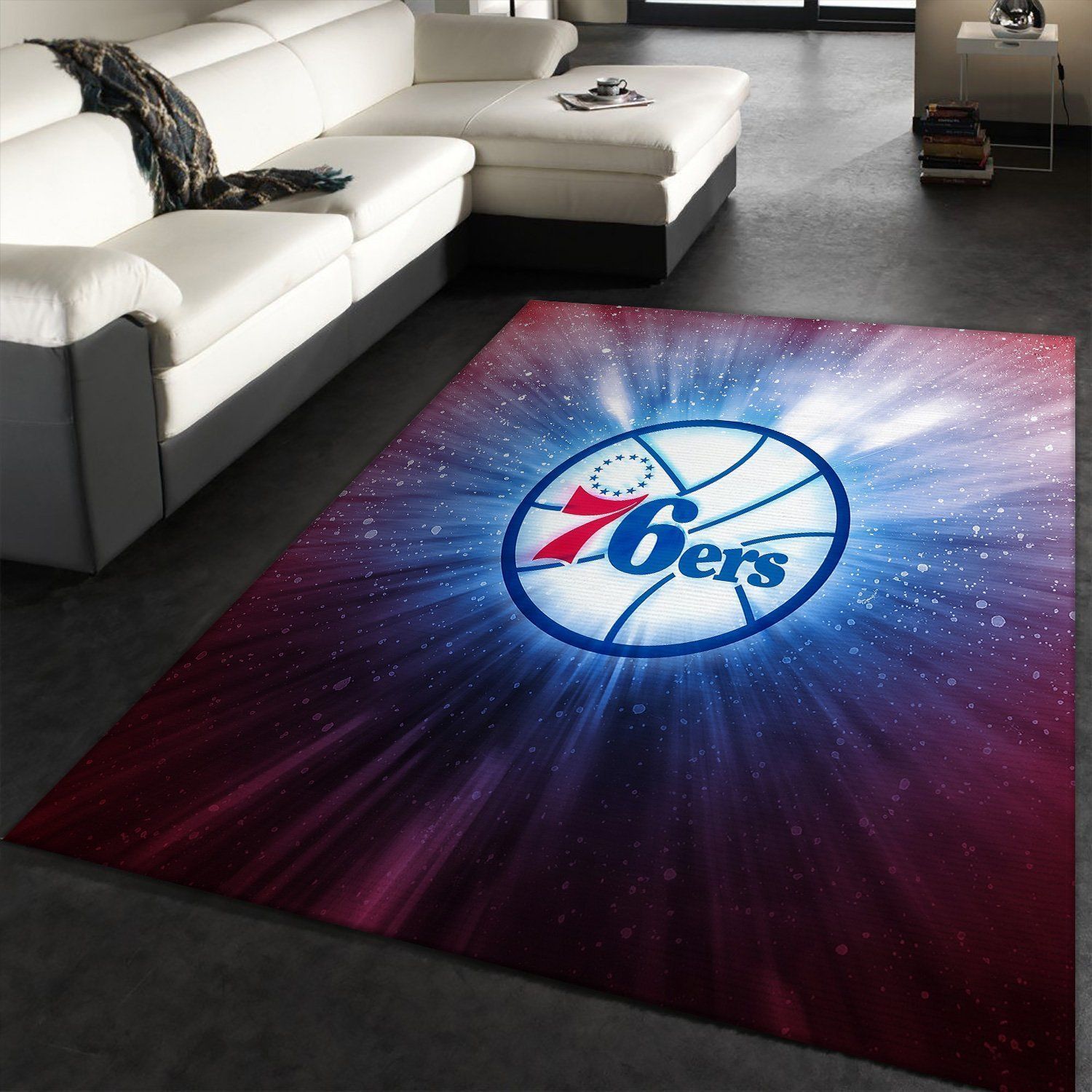 Philadelphia 76ers NBA Logo 3D Area Rugs Living Room Carpet FN151165 Christmas Gift Floor Decor The US Decor - Indoor Outdoor Rugs