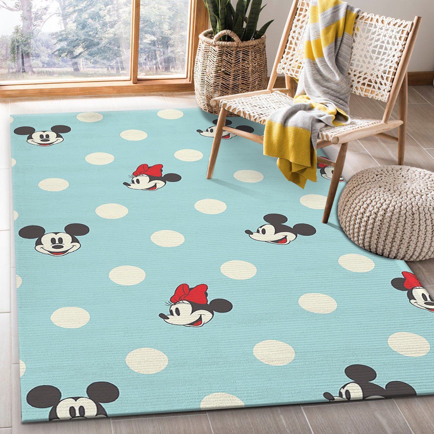 Mickey And Minnie Area Rug For Christmas, Kitchen Rug, Floor Decor - Indoor Outdoor Rugs