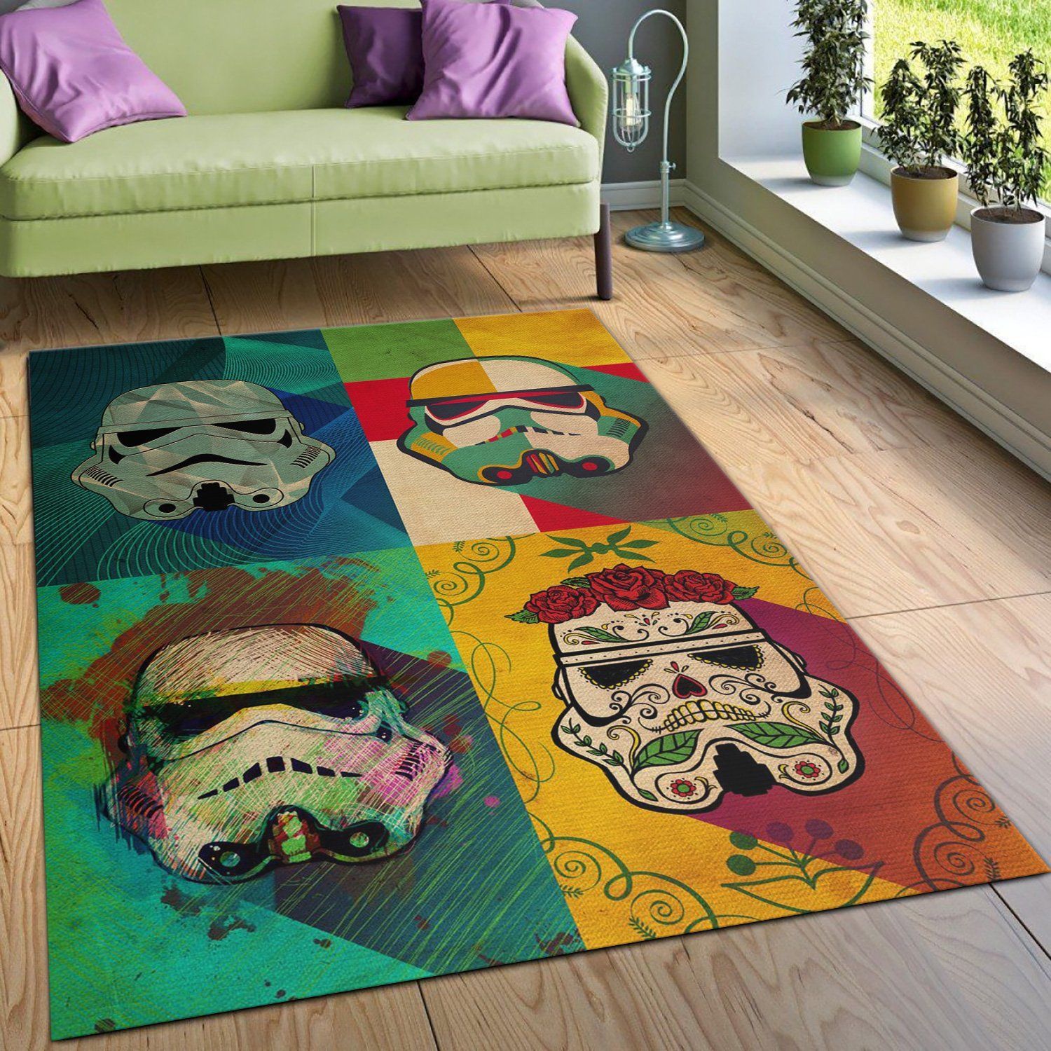 Muerte Squad Star War Pop Art Rug, Bedroom Rug, US Gift Decor - Indoor Outdoor Rugs