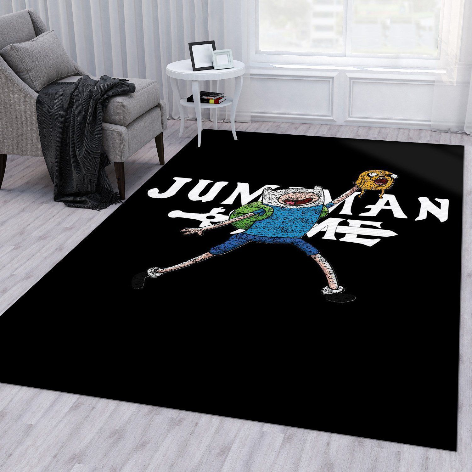 Jumpman Time Jordan Area Rug For Christmas Living Room Rug Christmas Gift US Decor - Indoor Outdoor Rugs