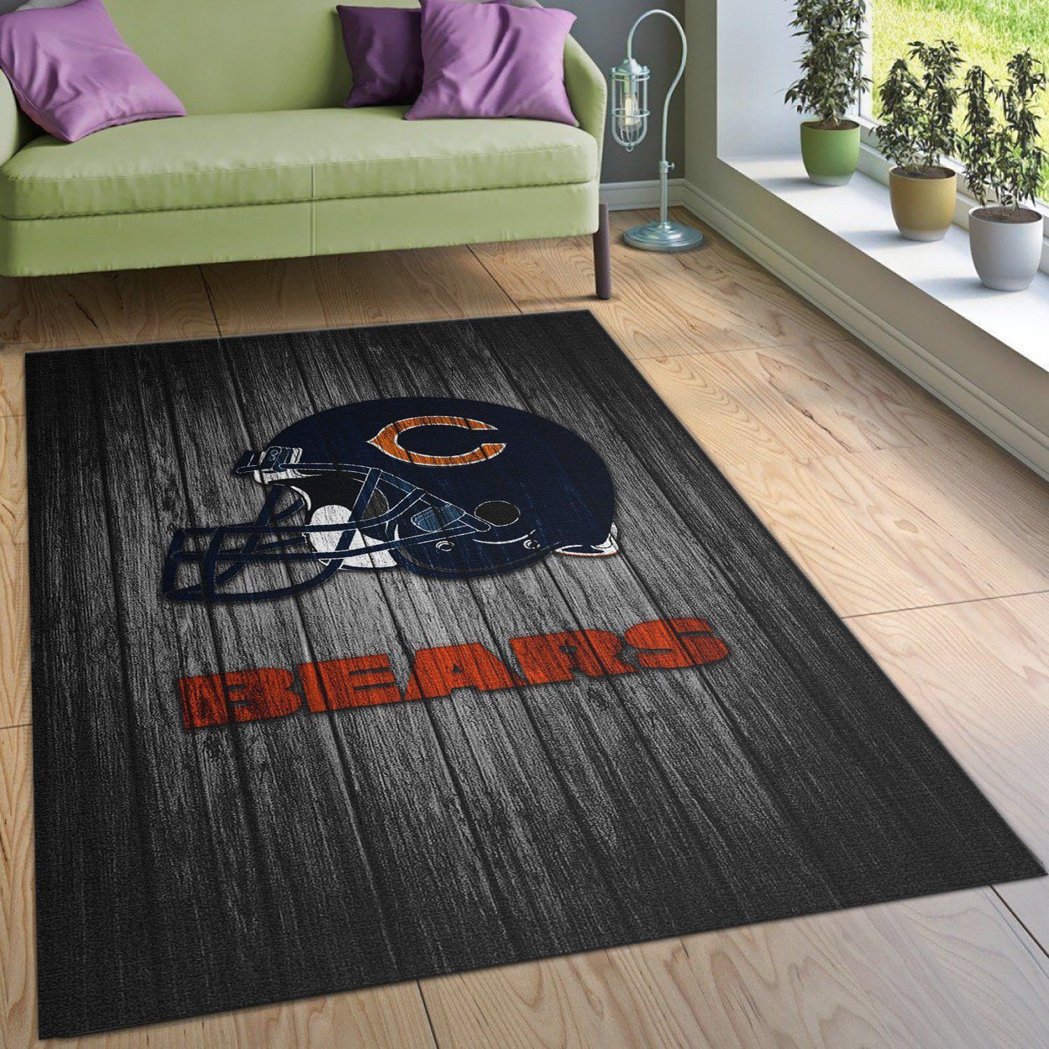 Chicago Bears Nfl Area Rug Bedroom Rug Home US Decor - Indoor Outdoor Rugs