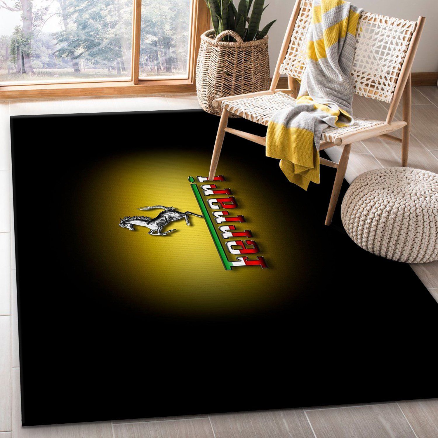 Ferrari Logo Area Rug For Christmas Bedroom Christmas Gift US Decor - Indoor Outdoor Rugs