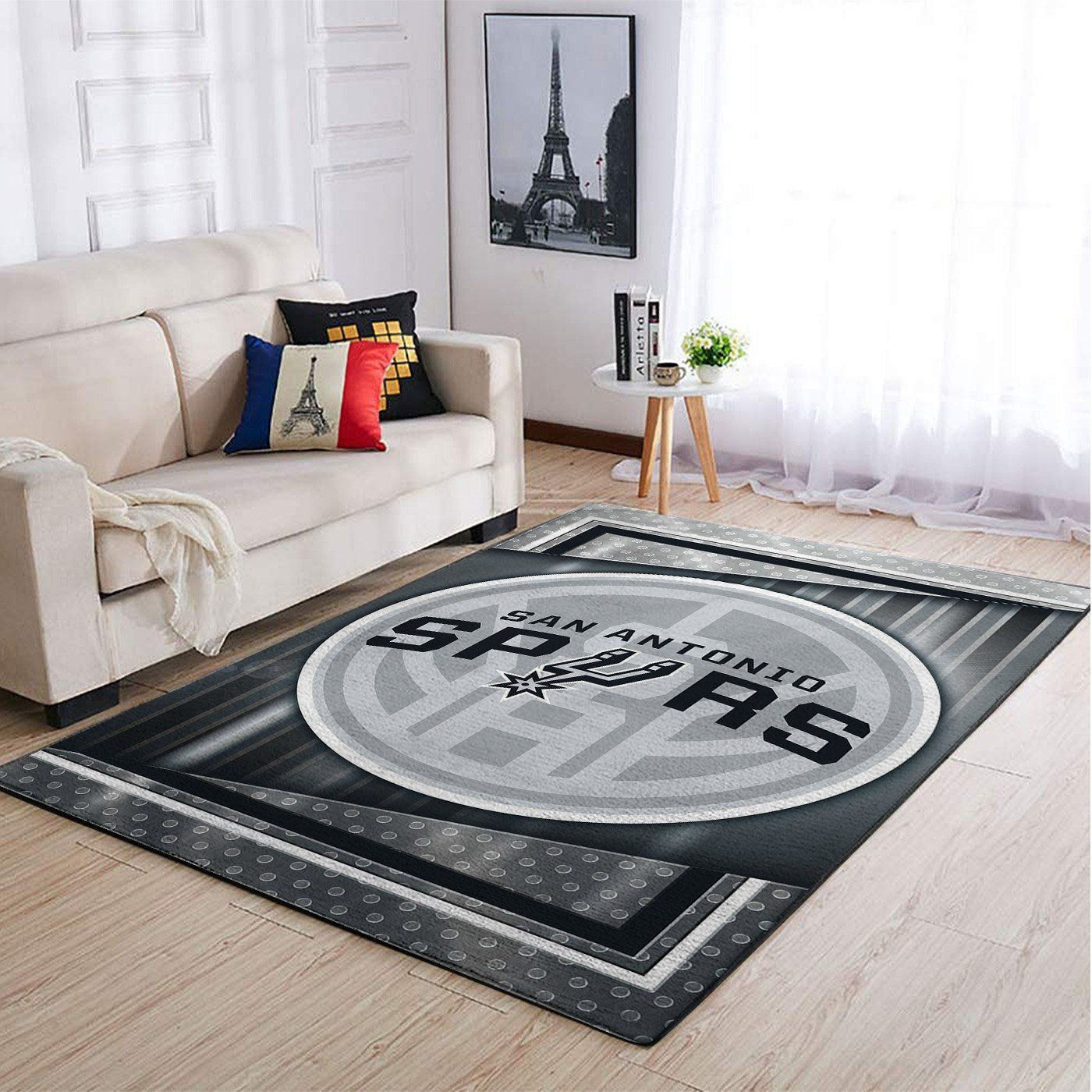 San Antonio Spurs Nba Team Logo Style Nice Gift Home Decor Rectangle Area Rug - Indoor Outdoor Rugs