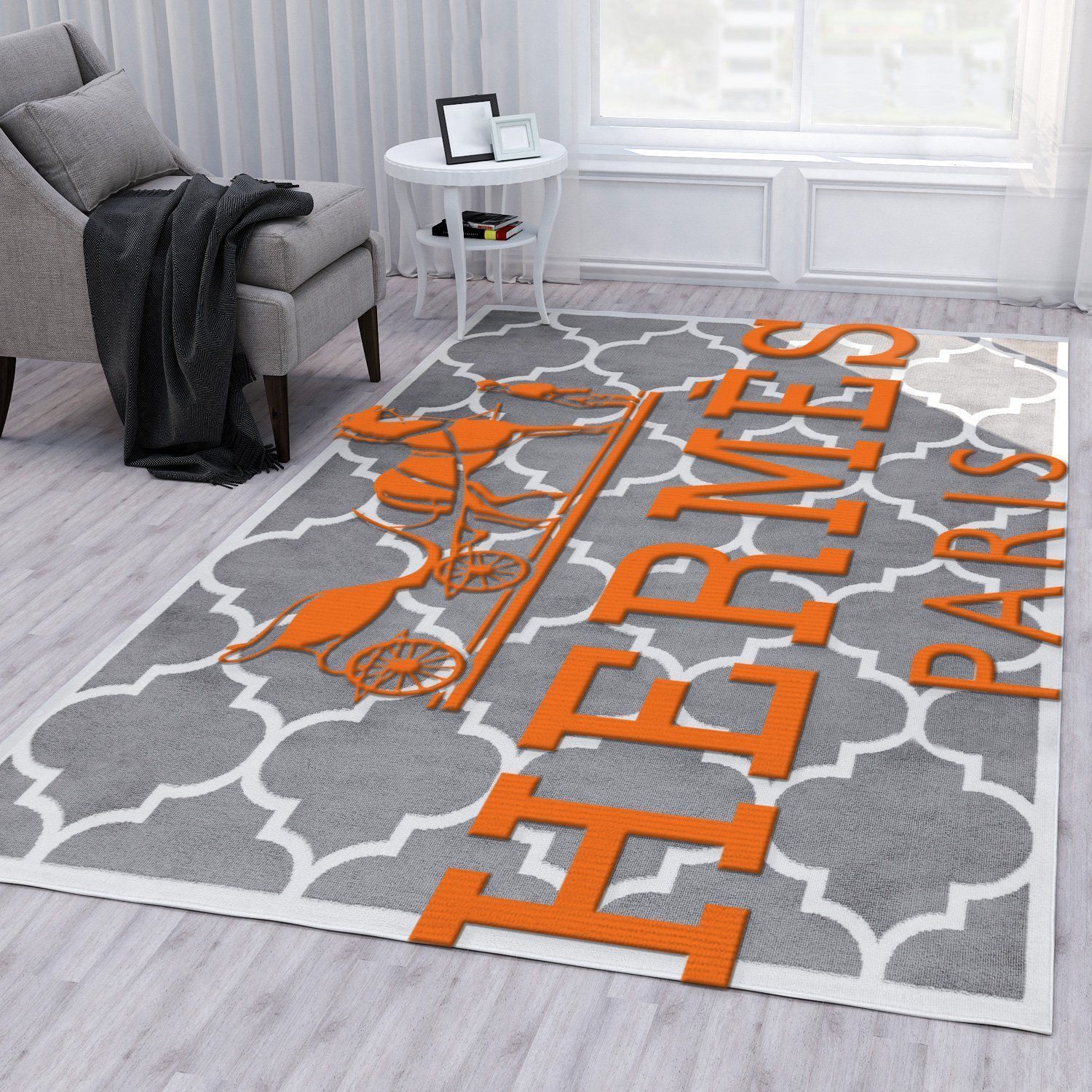 Hermes Ver7 Area Rug For Christmas Living Room Rug Home US Decor - Indoor Outdoor Rugs