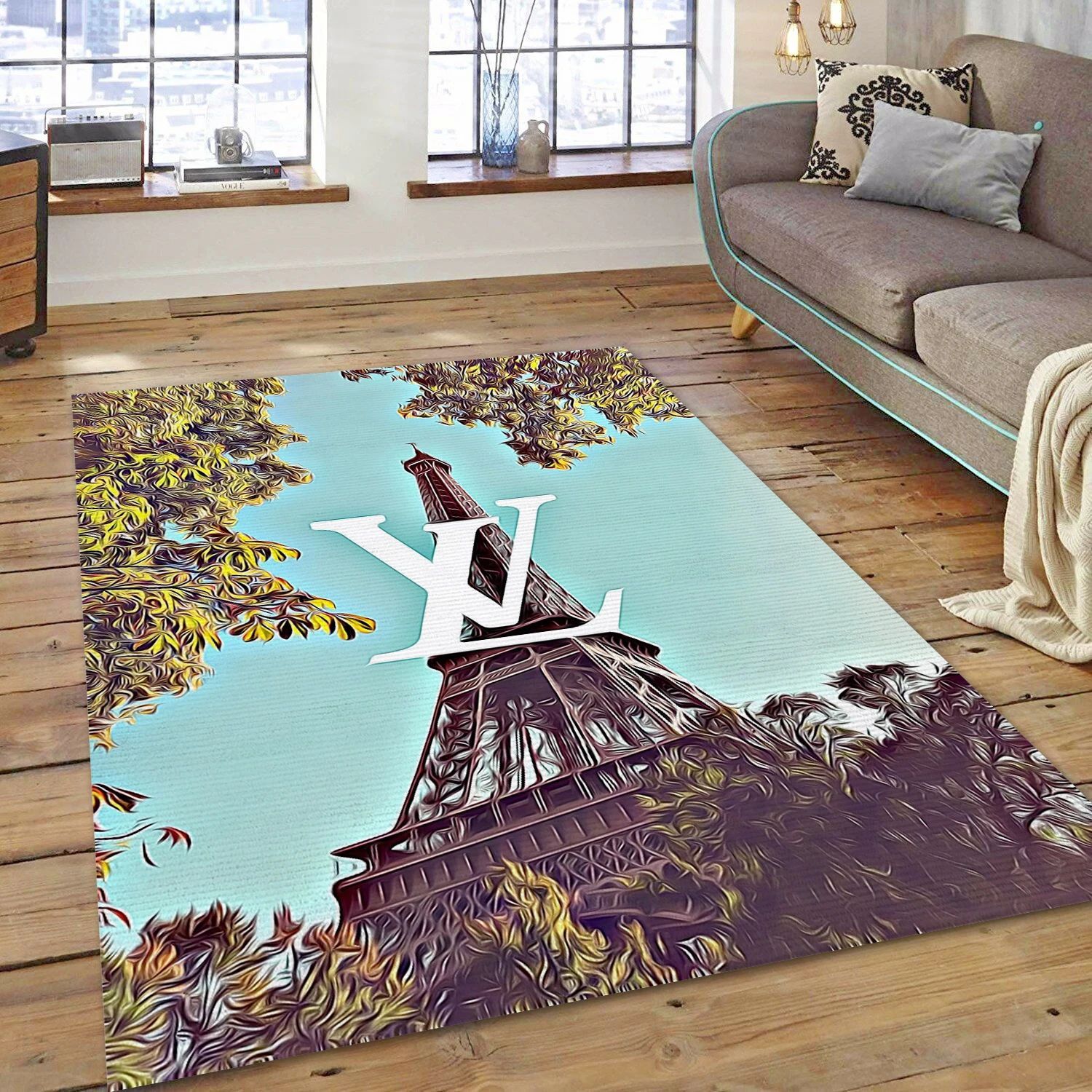 Louis Vuitton Paris Art , Bedroom Rug - Home US Decor - Indoor Outdoor Rugs