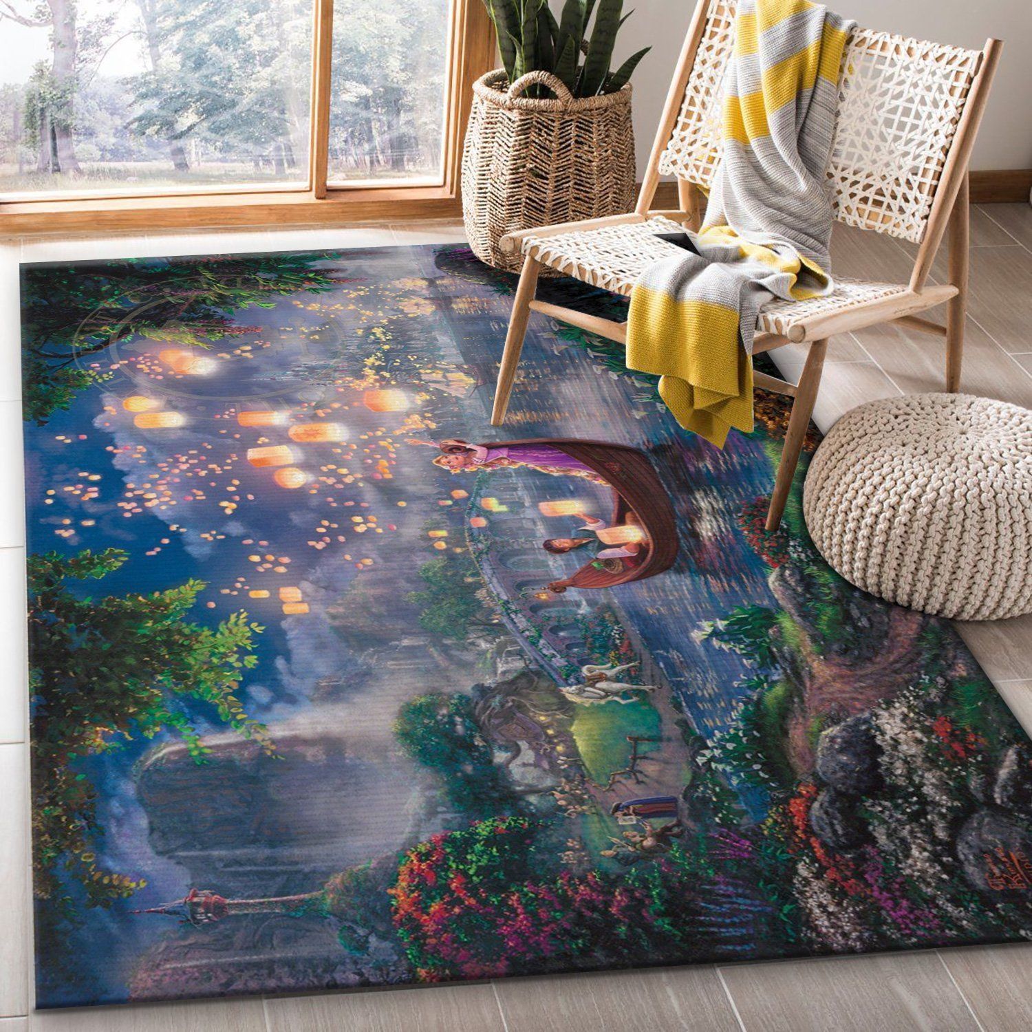 Tangled Christmas Gift Rug Bedroom Rug Home Decor - Indoor Outdoor Rugs