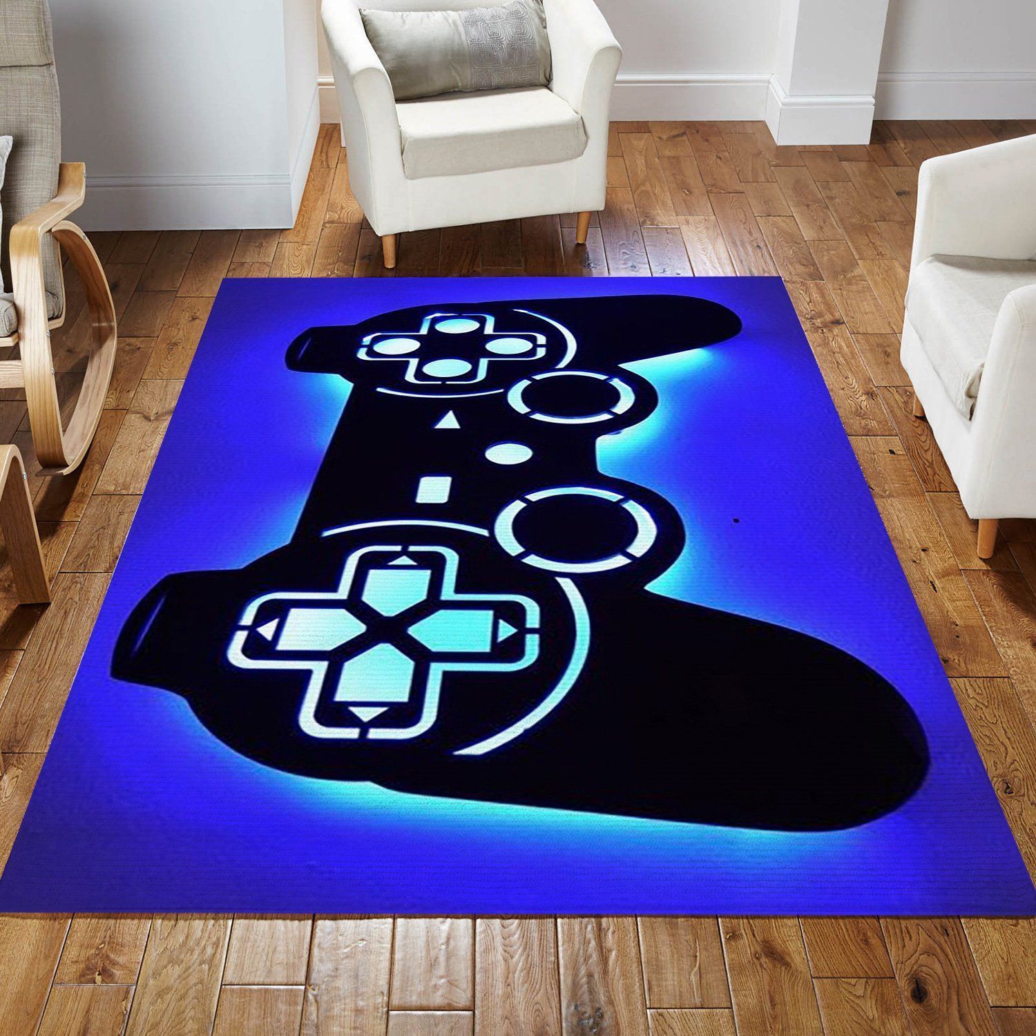 Playstation Led V1 Area Rug Bedroom Rug Home Decor Floor Decor - Indoor Outdoor Rugs