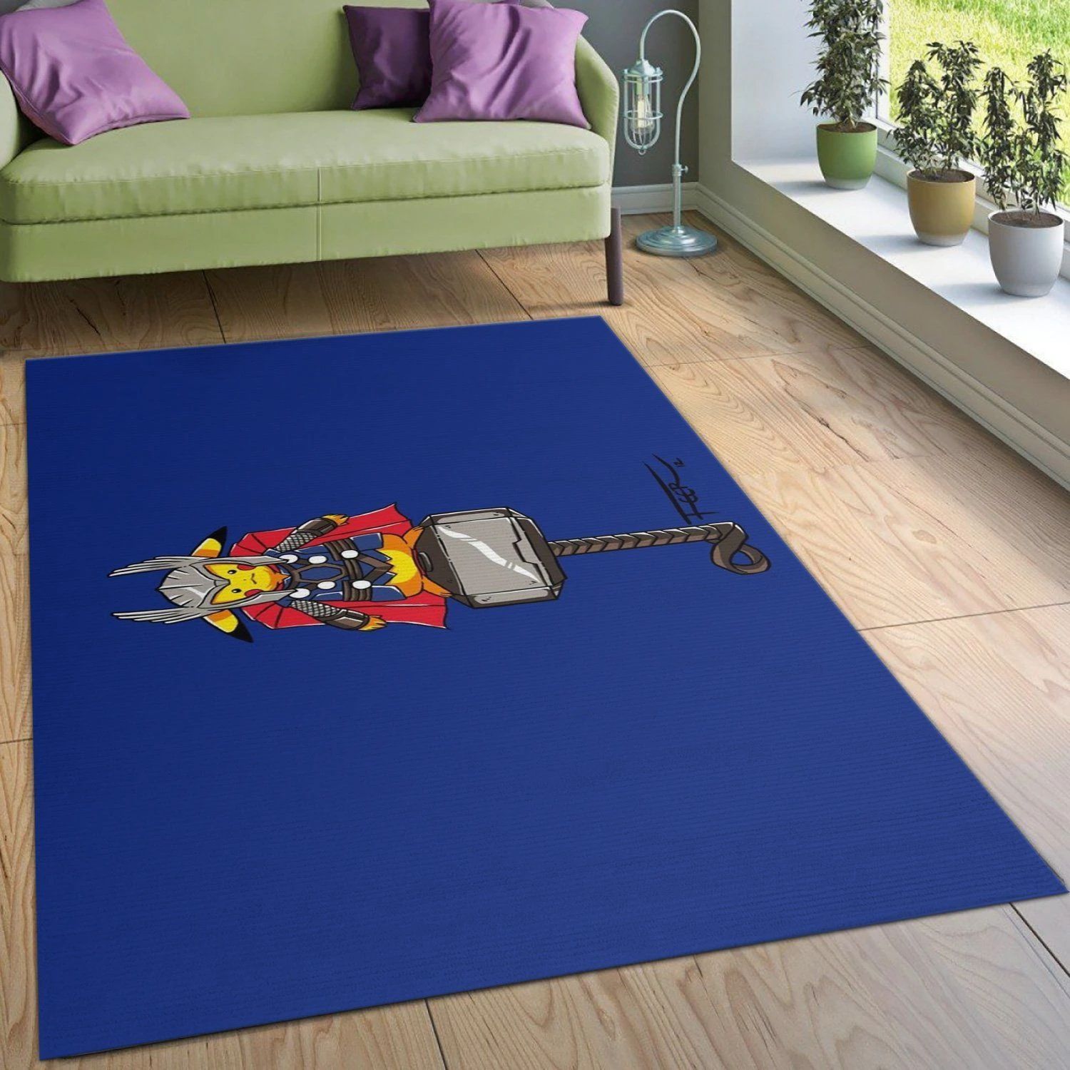 Pokemon Thor Anime Area Rug Bedroom Rug Christmas Gift US Decor - Indoor Outdoor Rugs