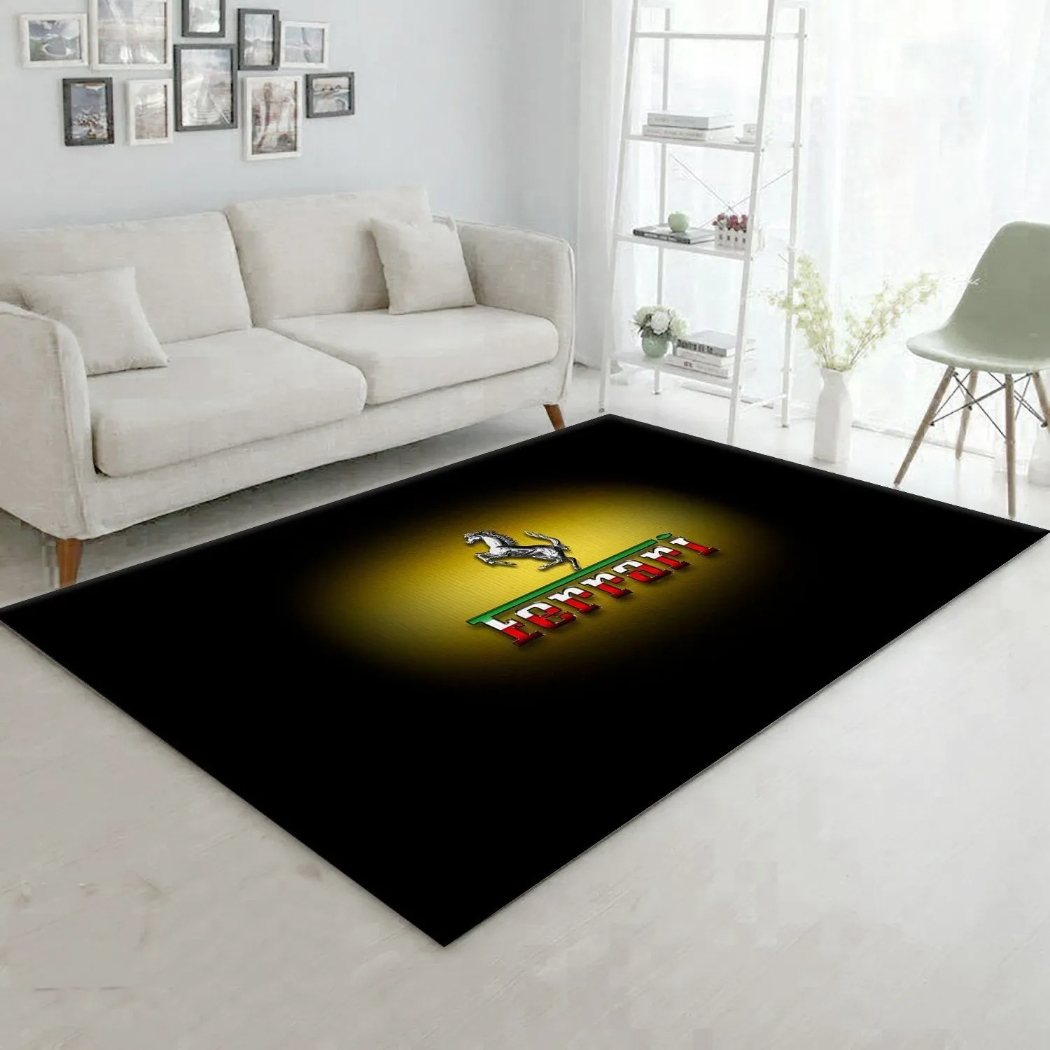 Ferrari Logo Area Rug For Christmas Bedroom Christmas Gift US Decor - Indoor Outdoor Rugs