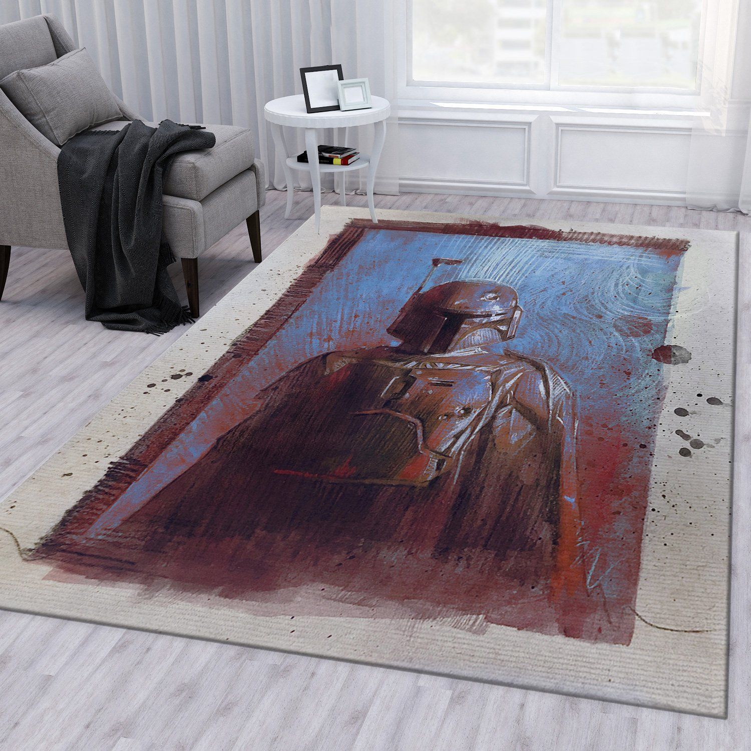 Mandalorian Baby Yoda Ver15 Area Rug Bedroom Rug US Gift Decor - Indoor Outdoor Rugs