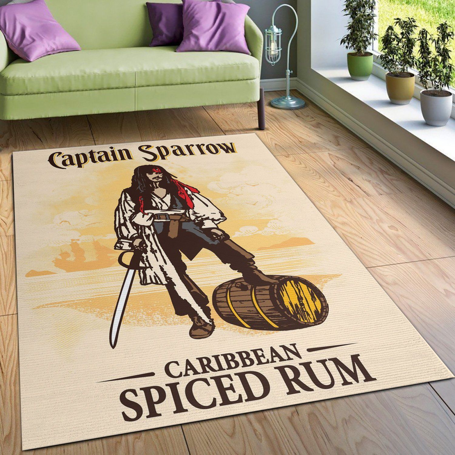 Captain Sparrow Area Rug For Christmas, Kitchen Rug, Christmas Gift US Decor - Indoor Outdoor Rugs