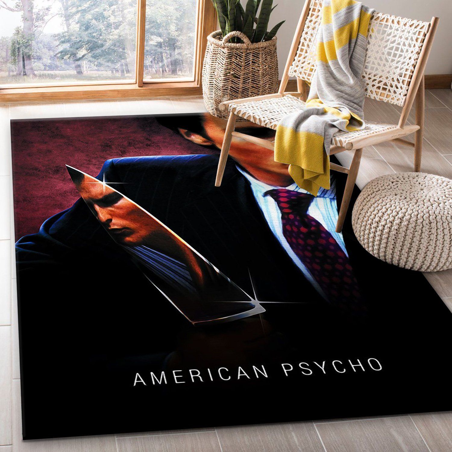 American Psycho Rug Movie Rug Christmas Gift US Decor - Indoor Outdoor Rugs