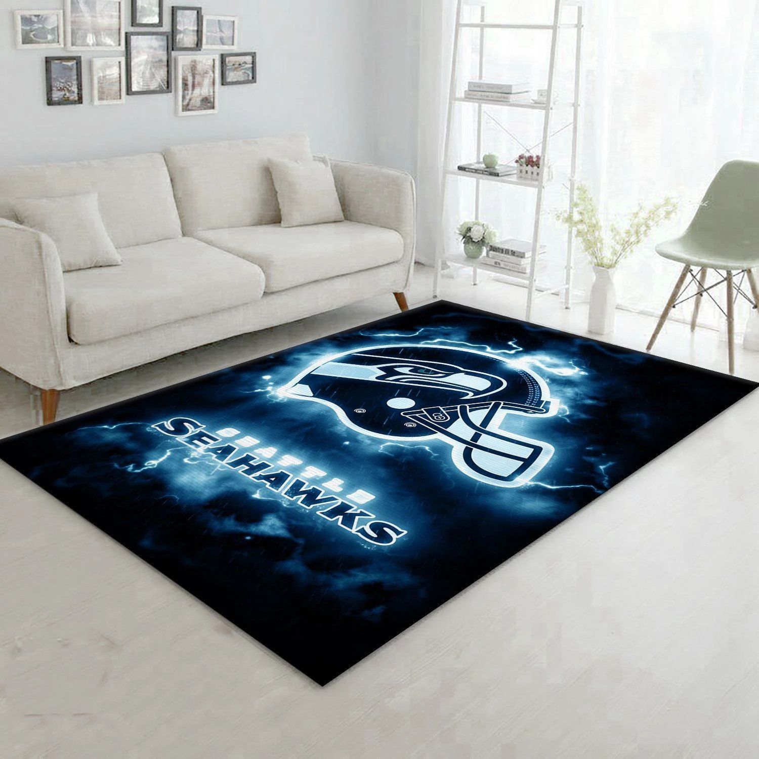 Seattle Seahawks NFL Area Rug Living Room Rug Home Decor Floor Decor - Indoor Outdoor Rugs