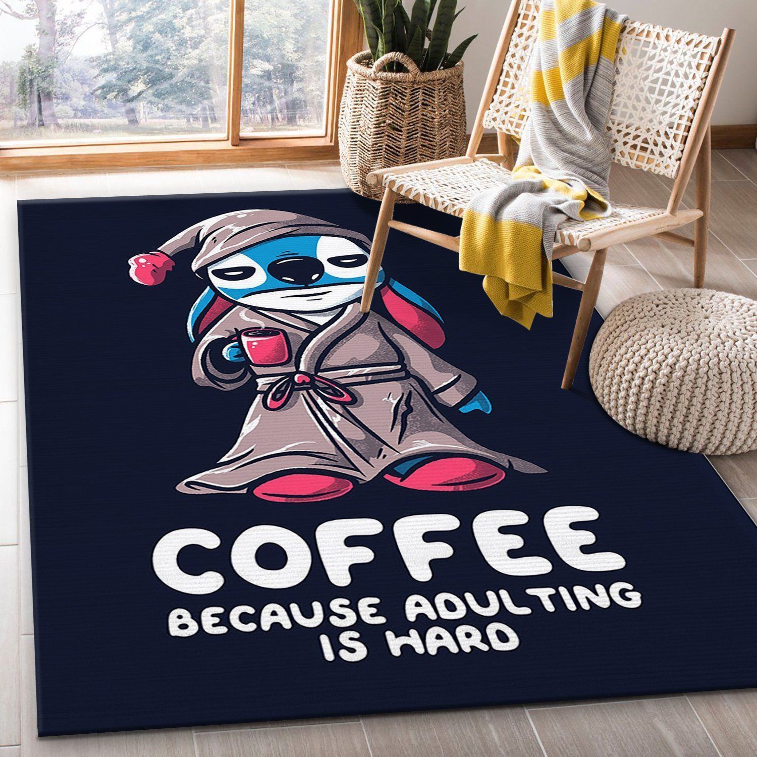 Adulting Is Hard Movie Area Rug, Living Room Rug, Family Gift US Decor - Indoor Outdoor Rugs