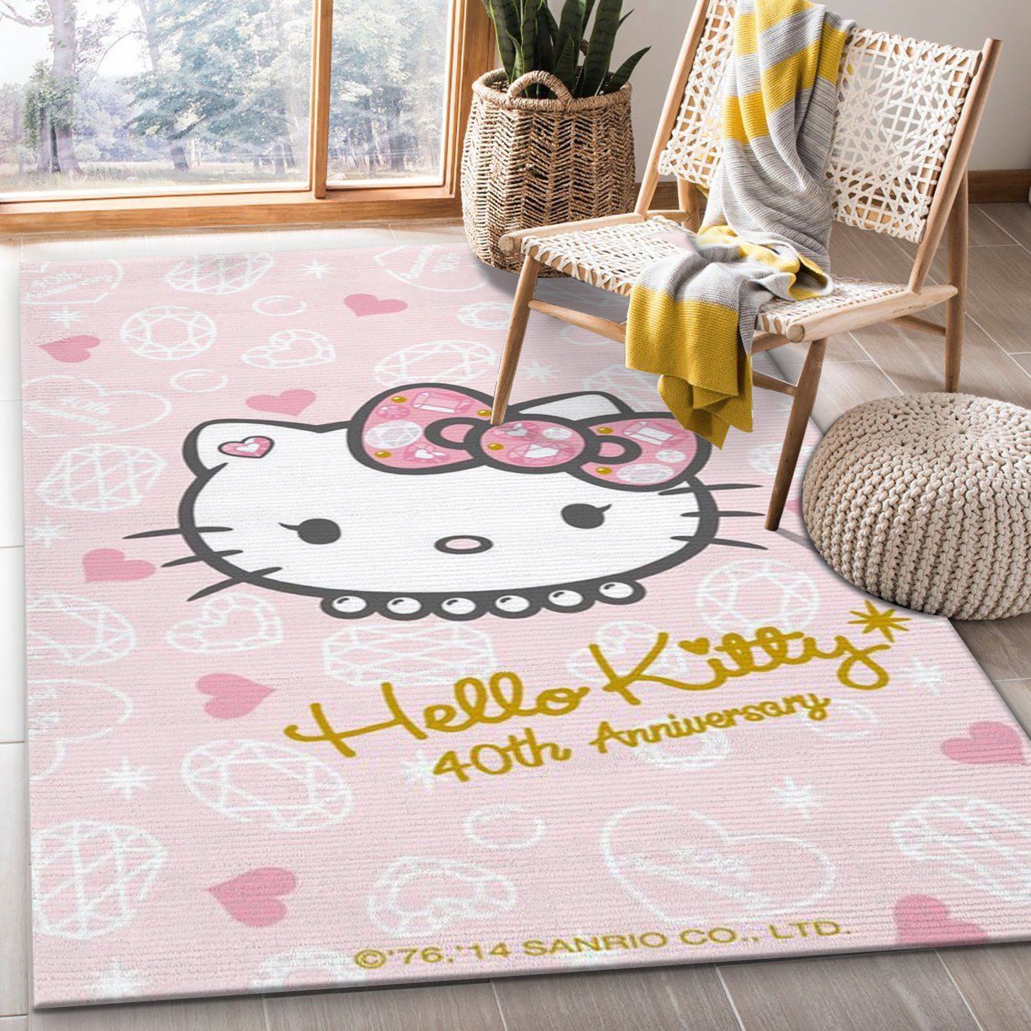 Hello Kitty 4 Rug Bedroom Rug US Gift Decor - Indoor Outdoor Rugs