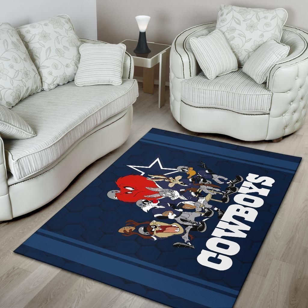 Looney Tunes Cowboys Rug Area Football Carpet Fan - Indoor Outdoor Rugs