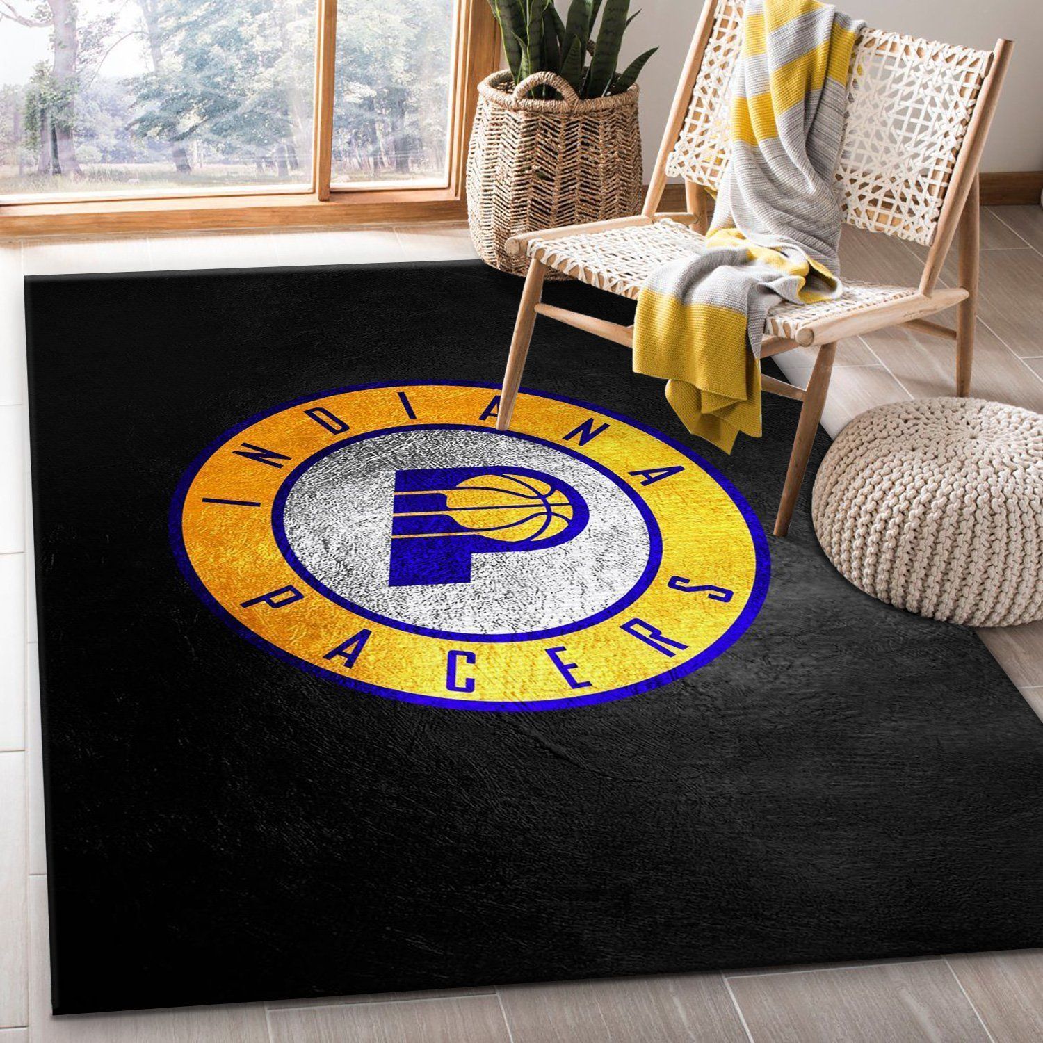 Indiana Pacers Area Rug For Christmas, Living Room Rug, Family Gift US Decor - Indoor Outdoor Rugs