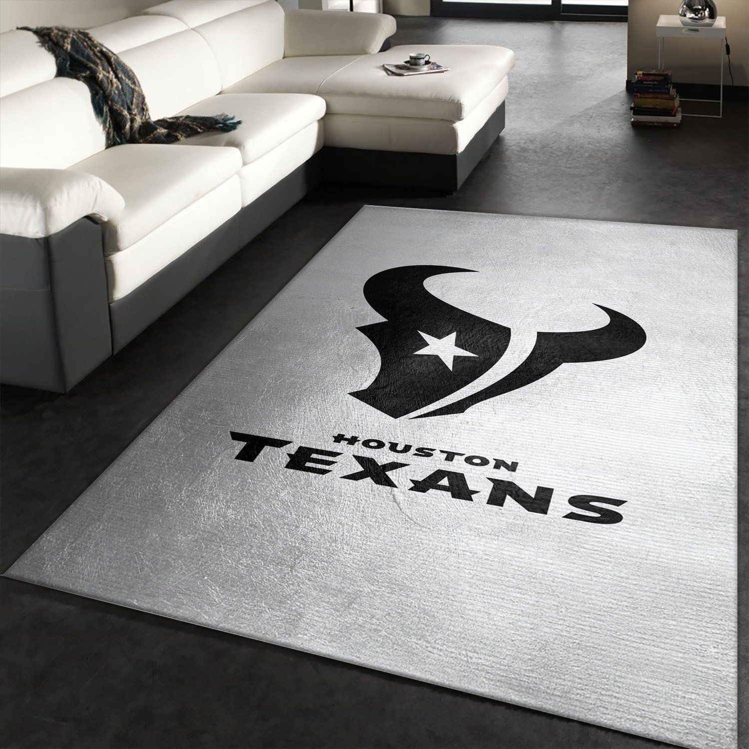 Houston Texans Silver NFL Area Rug, Living room and bedroom Rug, Christmas Gift US Decor - Indoor Outdoor Rugs