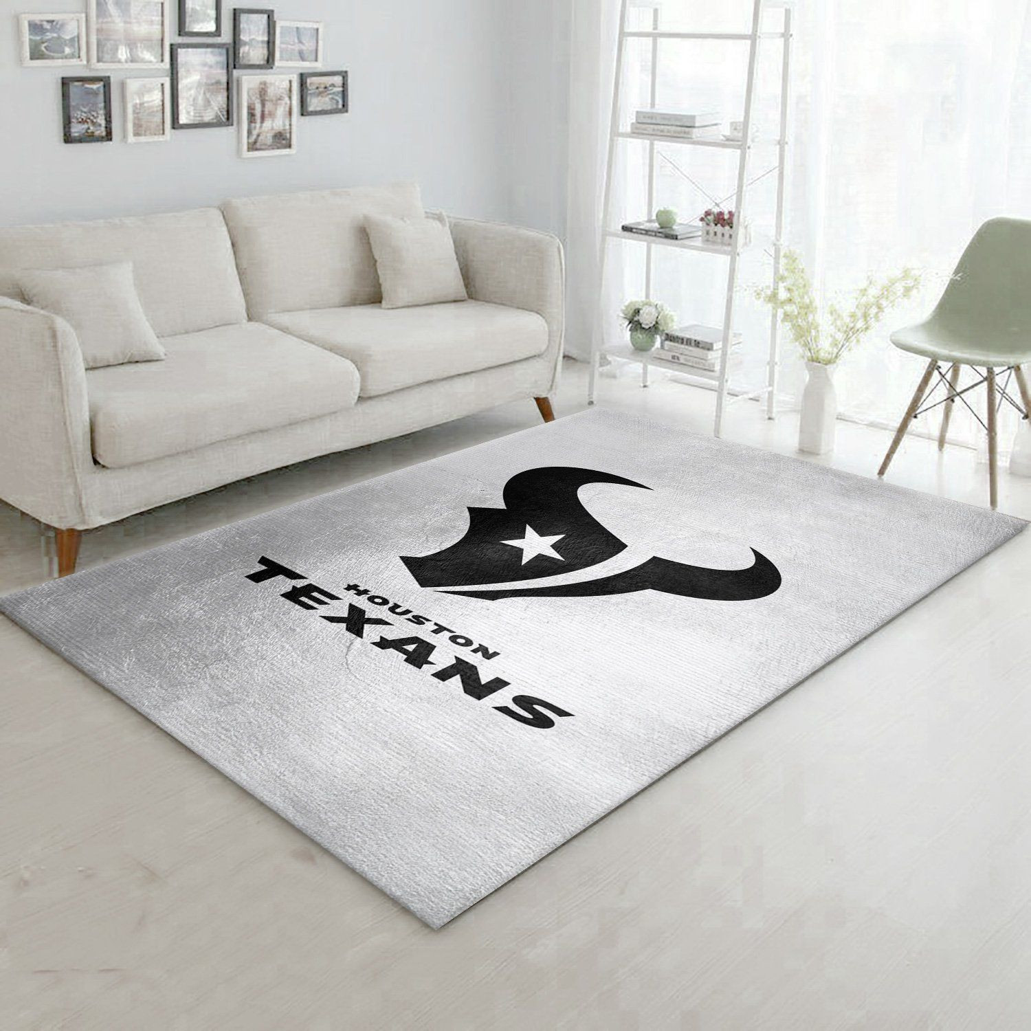 Houston Texans Silver NFL Area Rug, Living room and bedroom Rug, Christmas Gift US Decor - Indoor Outdoor Rugs