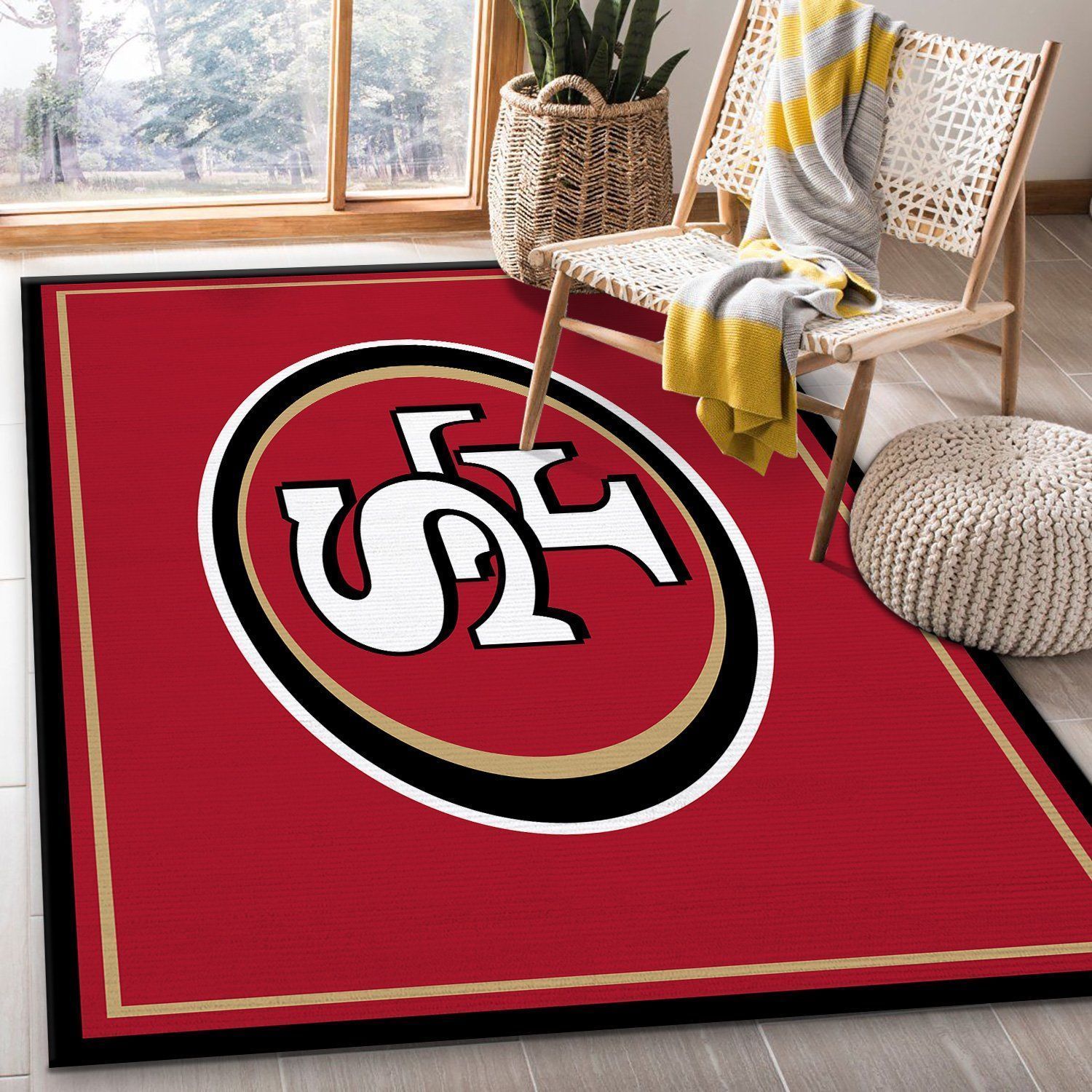 San Francisco 49ers Area Rug NFL Football Floor Decor 03114 - Indoor Outdoor Rugs