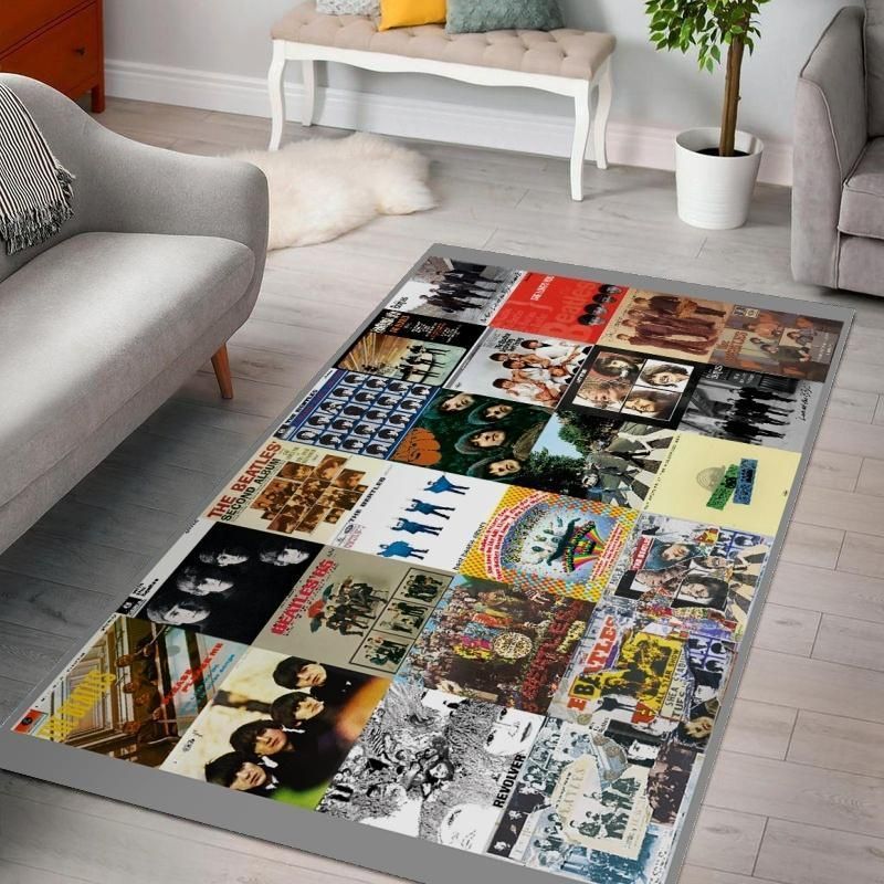 The Beatles Style 2 Living Rooms Area Rug Carpet,  Bedroom,  Floor Decor - Indoor Outdoor Rugs