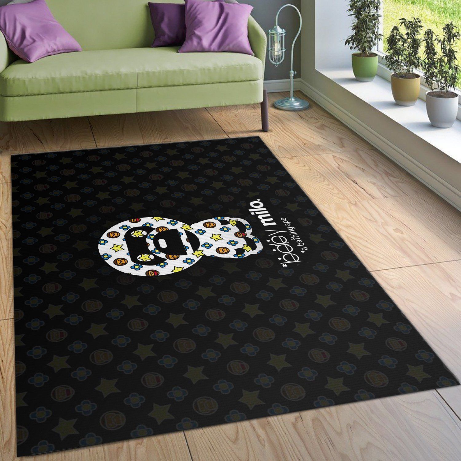 Bape Area Rug Bedroom Rug Home Decor Floor Decor - Indoor Outdoor Rugs