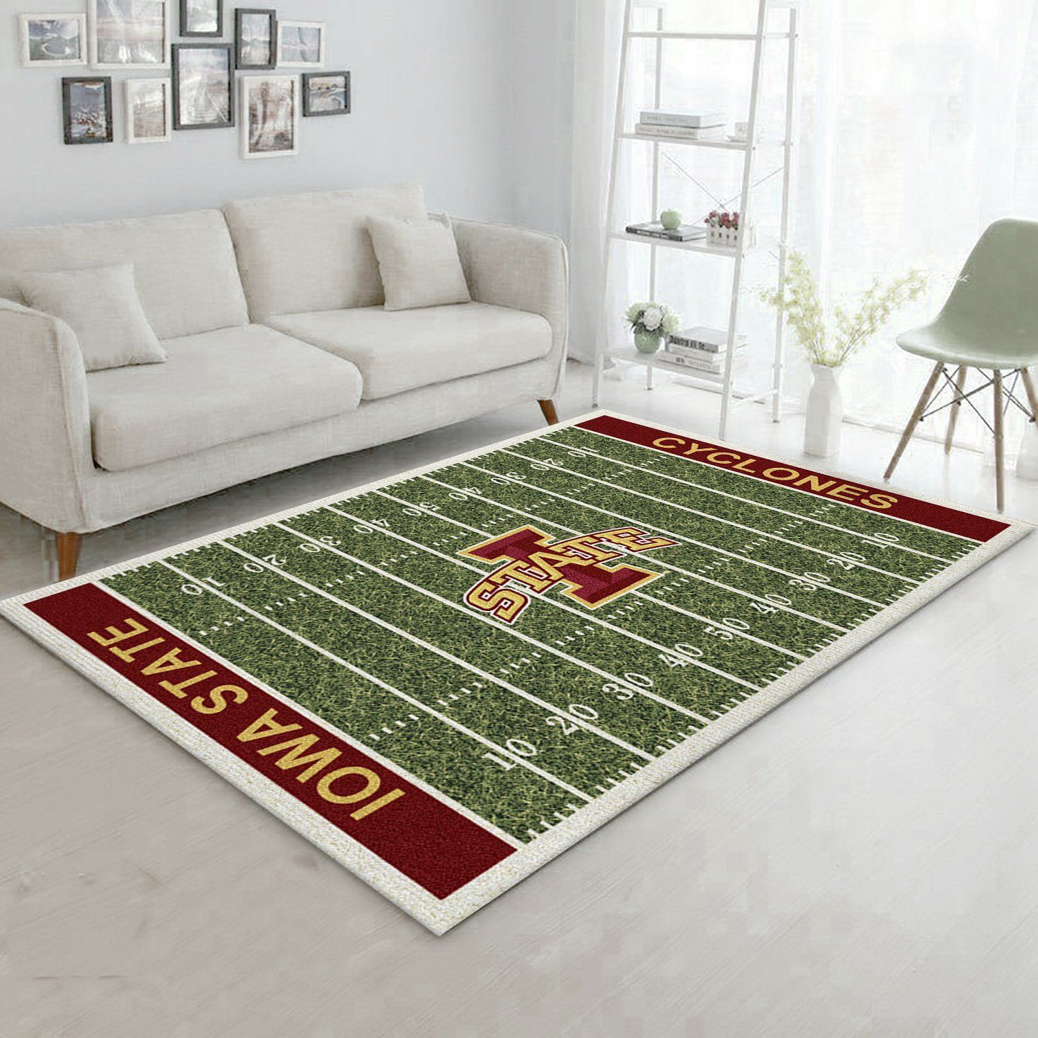 College Iowa State NFL Team Logo Area Rug, Bedroom Rug, Home US Decor - Indoor Outdoor Rugs