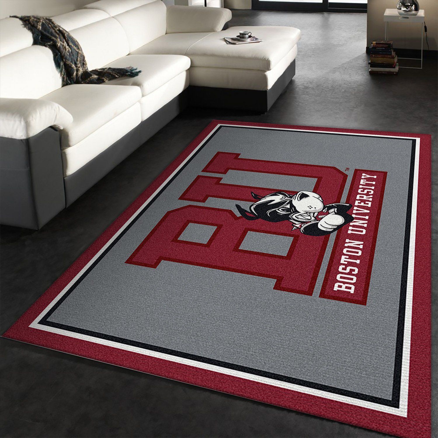 College Spirit Boston Sport Area Rug Team Logo Family Gift US Decor - Indoor Outdoor Rugs