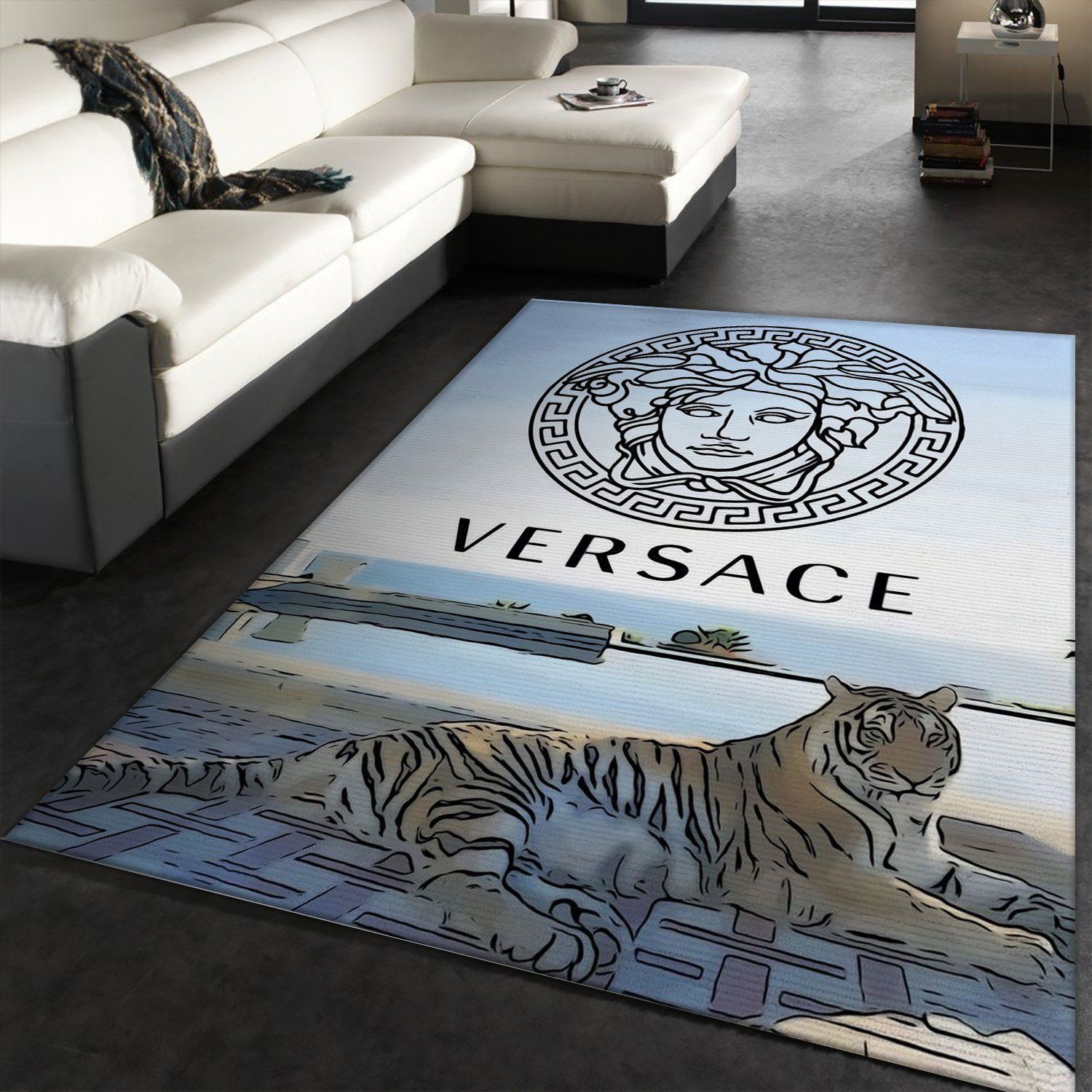 Versace Area Rug Living Room Rug Home Decor Floor Decor - Indoor Outdoor Rugs