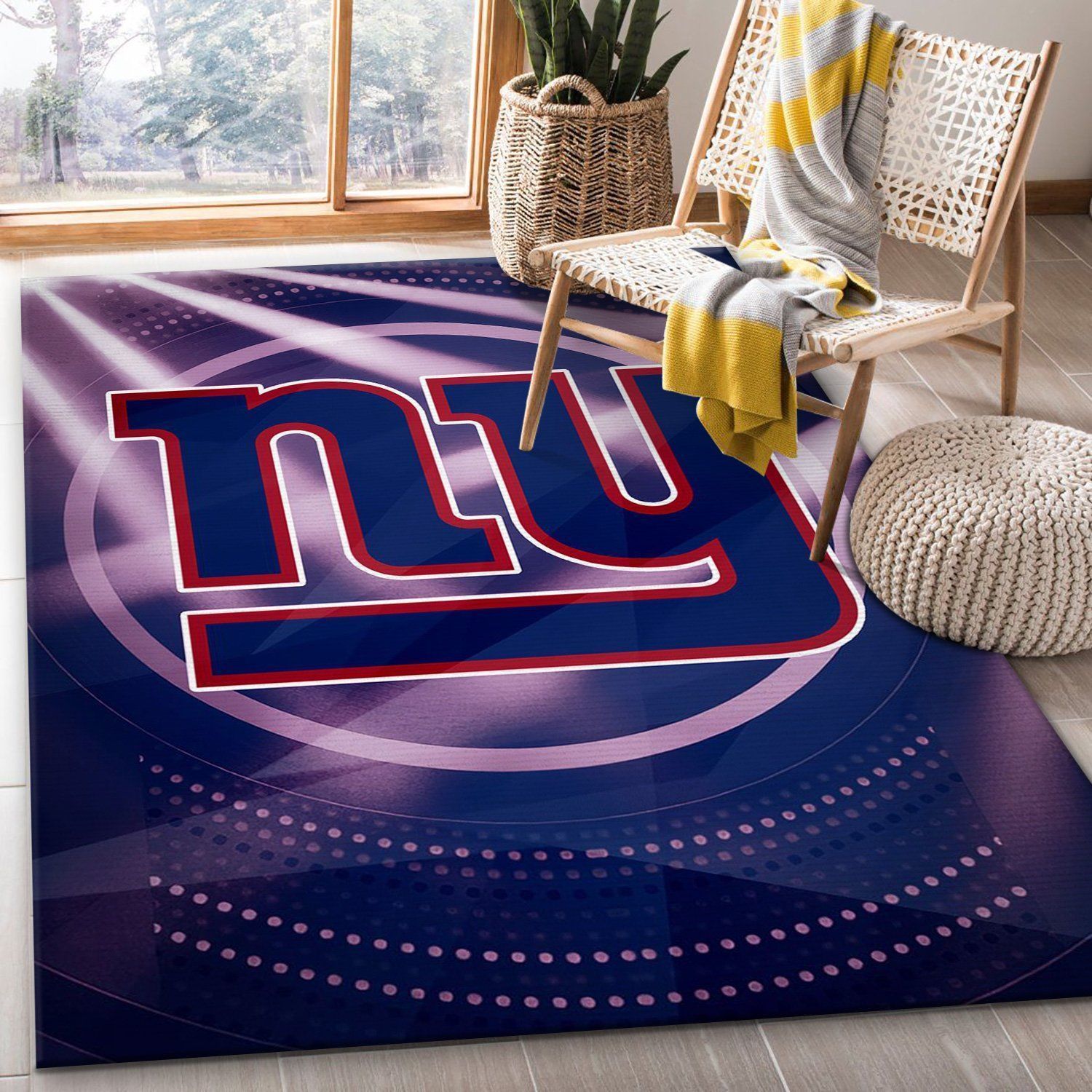 New York Giants NFL Area Rug For Christmas Bedroom Rug US Gift Decor - Indoor Outdoor Rugs
