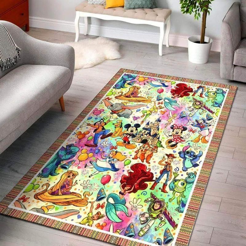 Disney Characters 1 Living Room Area Rug For Christmas, Bedroom Rug, Home Decor - Indoor Outdoor Rugs