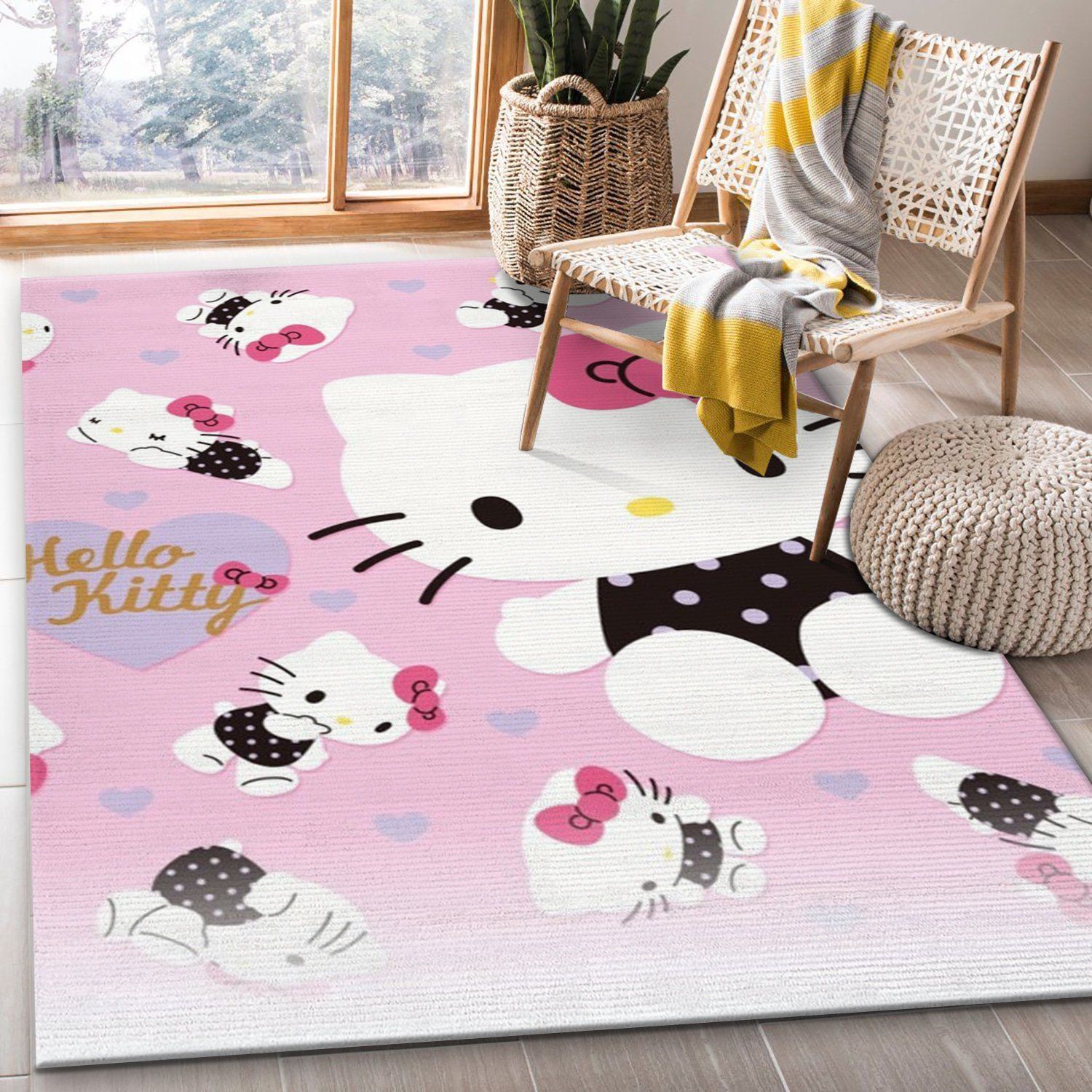 Hello Kitty 7 Rug Living Room Rug US Gift Decor - Indoor Outdoor Rugs